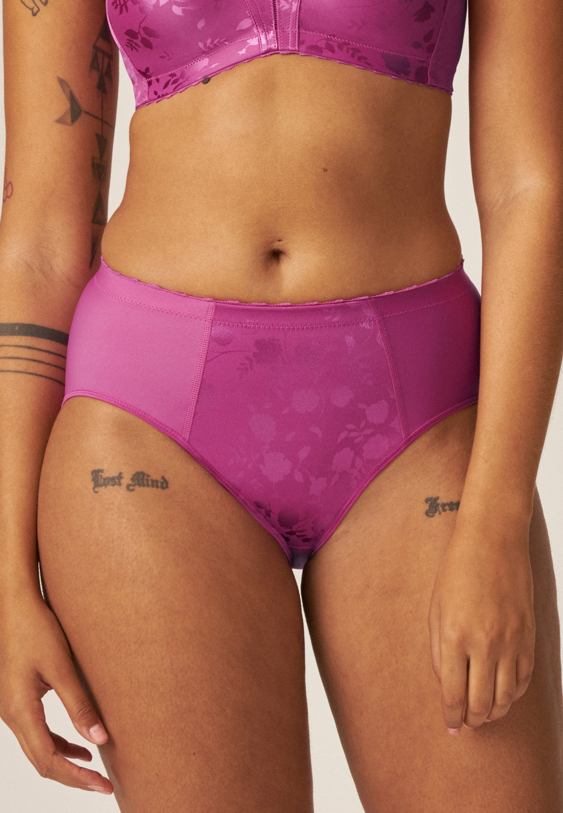 Minimizer Slip im Blumenmuster - Purple Orchid