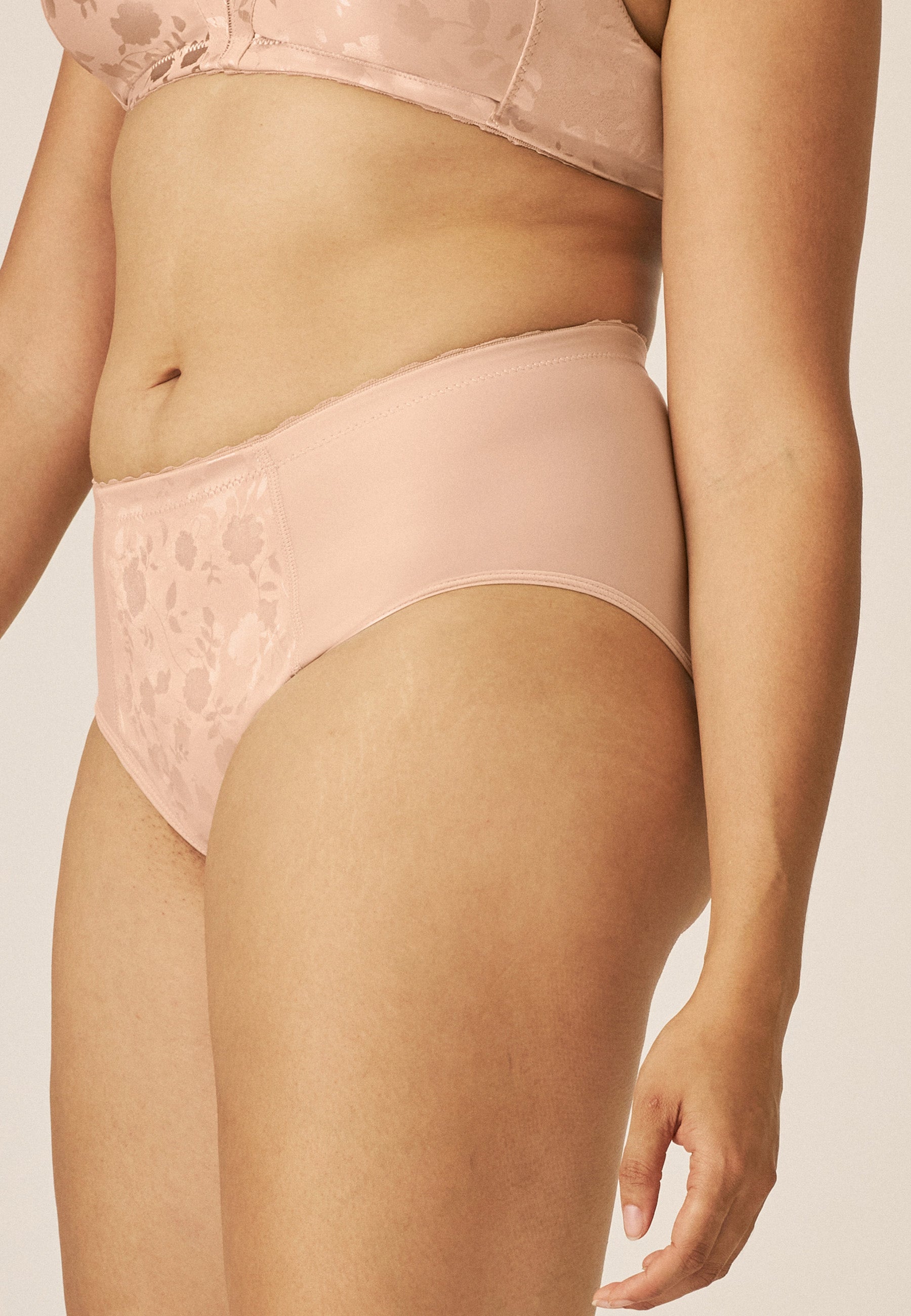 Naturana Minimizer Slip mit Blumenmuster Farbe Beige Seitenansicht