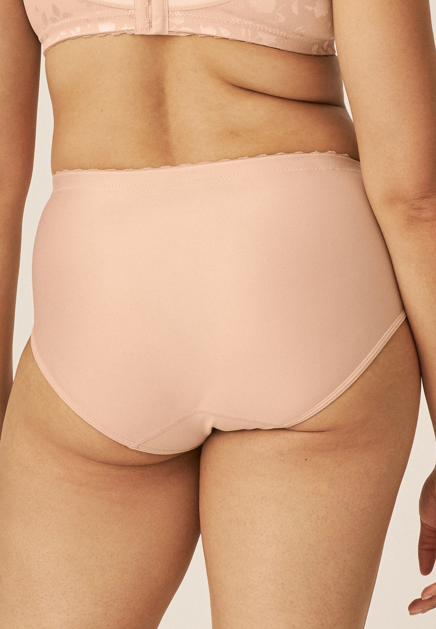 Naturana Minimizer Slip mit Blumenmuster Farbe Light Beige Rückansicht