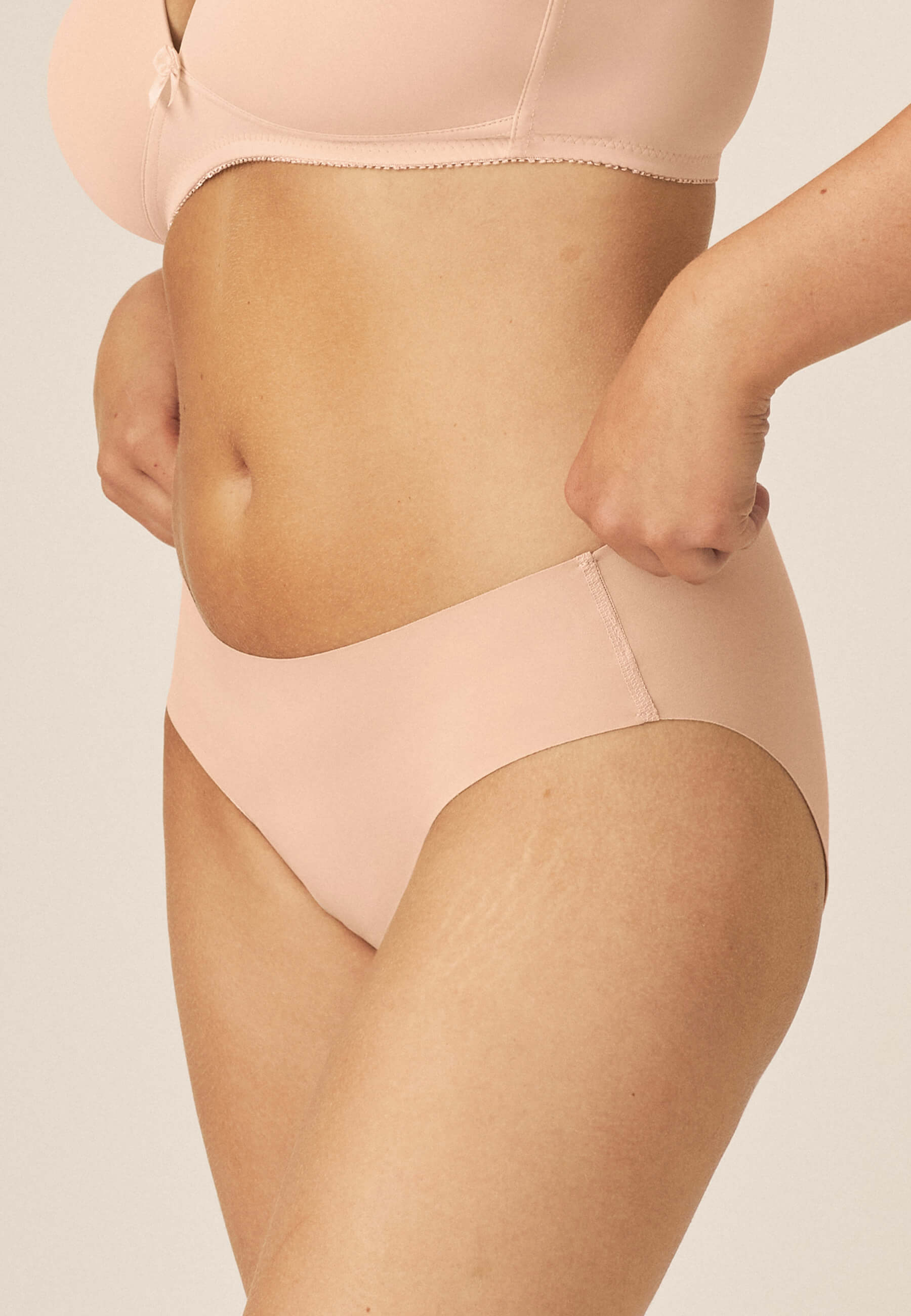 Naturana Slip mit Baumwolle Farbe Light Beige zweite Seitenansicht