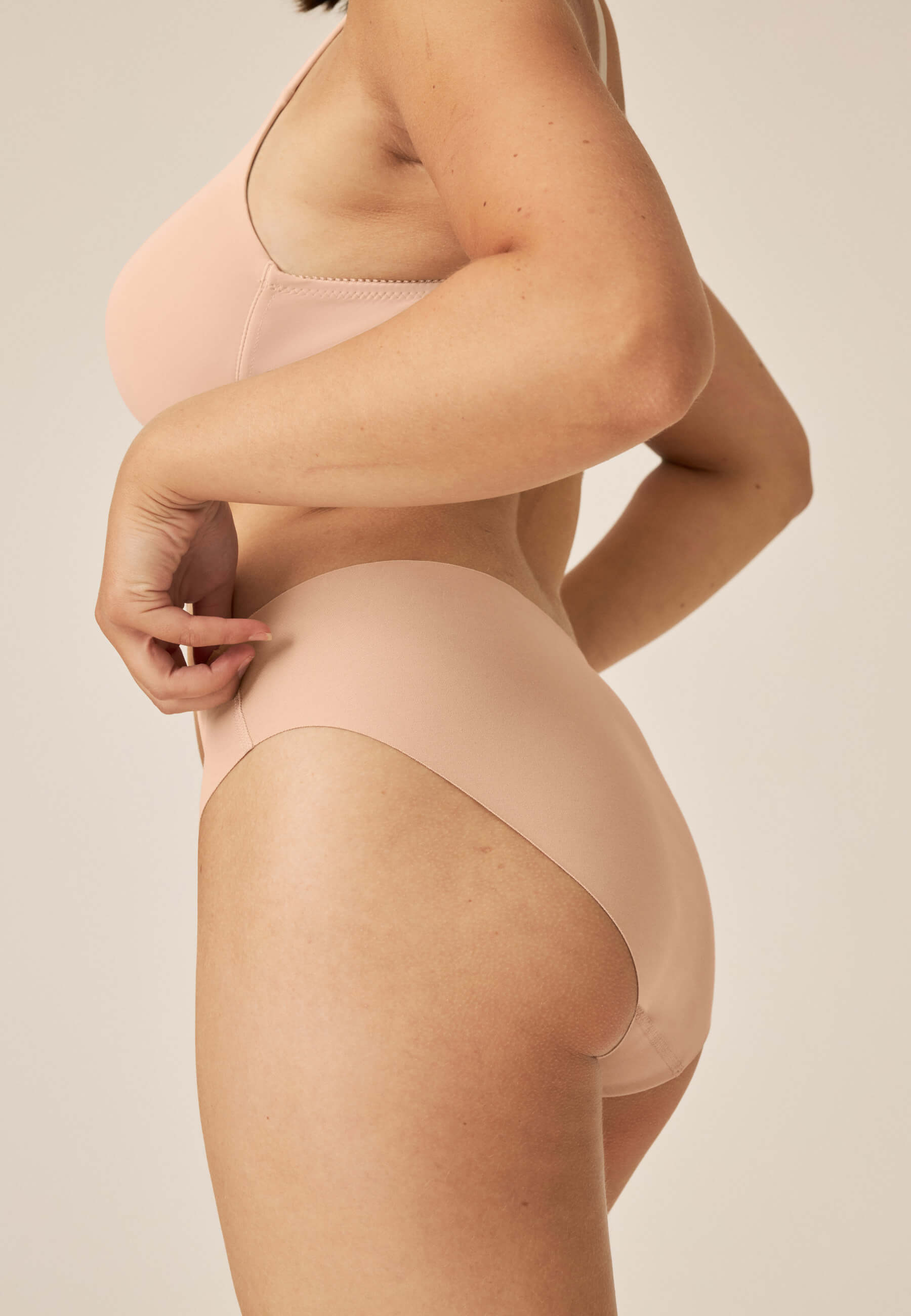 Naturana Slip mit Baumwolle Farbe Light Beige Seitenansicht