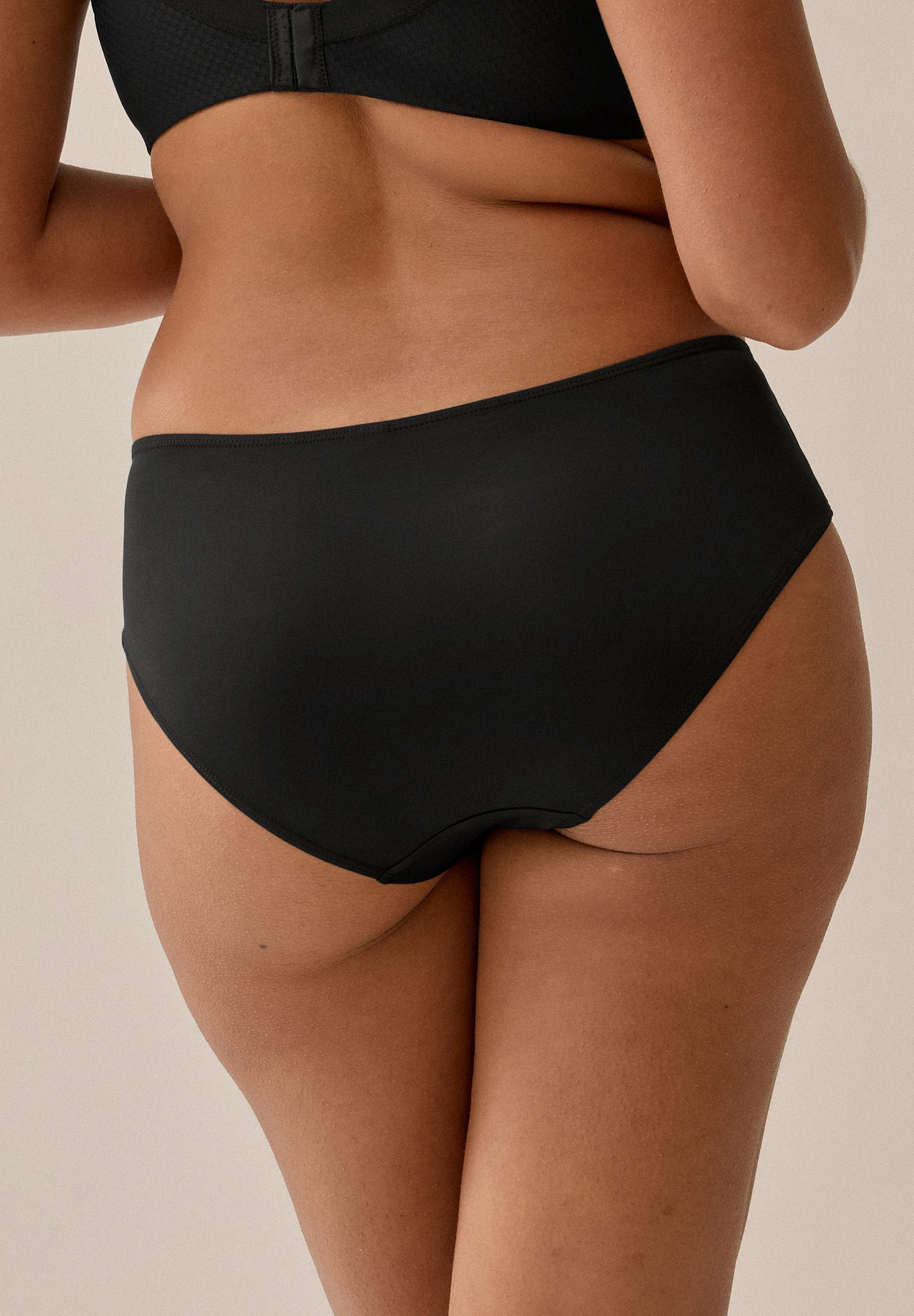 Softer Slip mit Glanzband Set - Schwarz