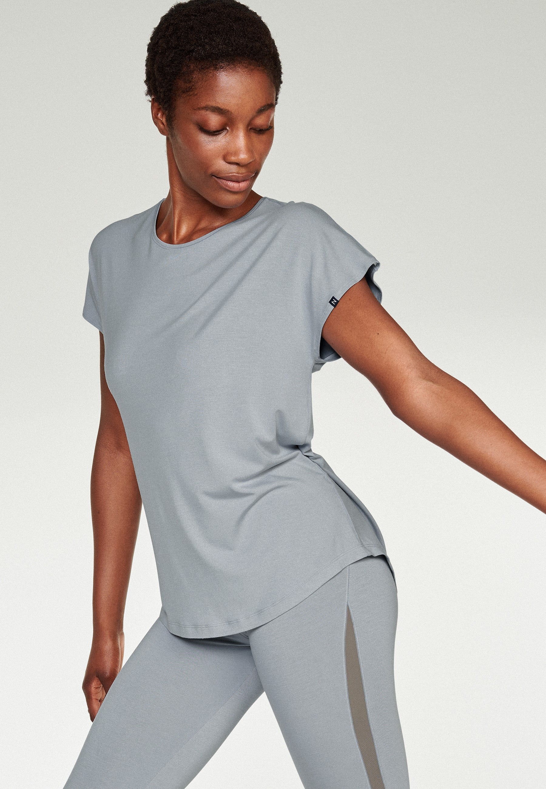 T-Shirt with Mesh Details - Big Break - Raindrops