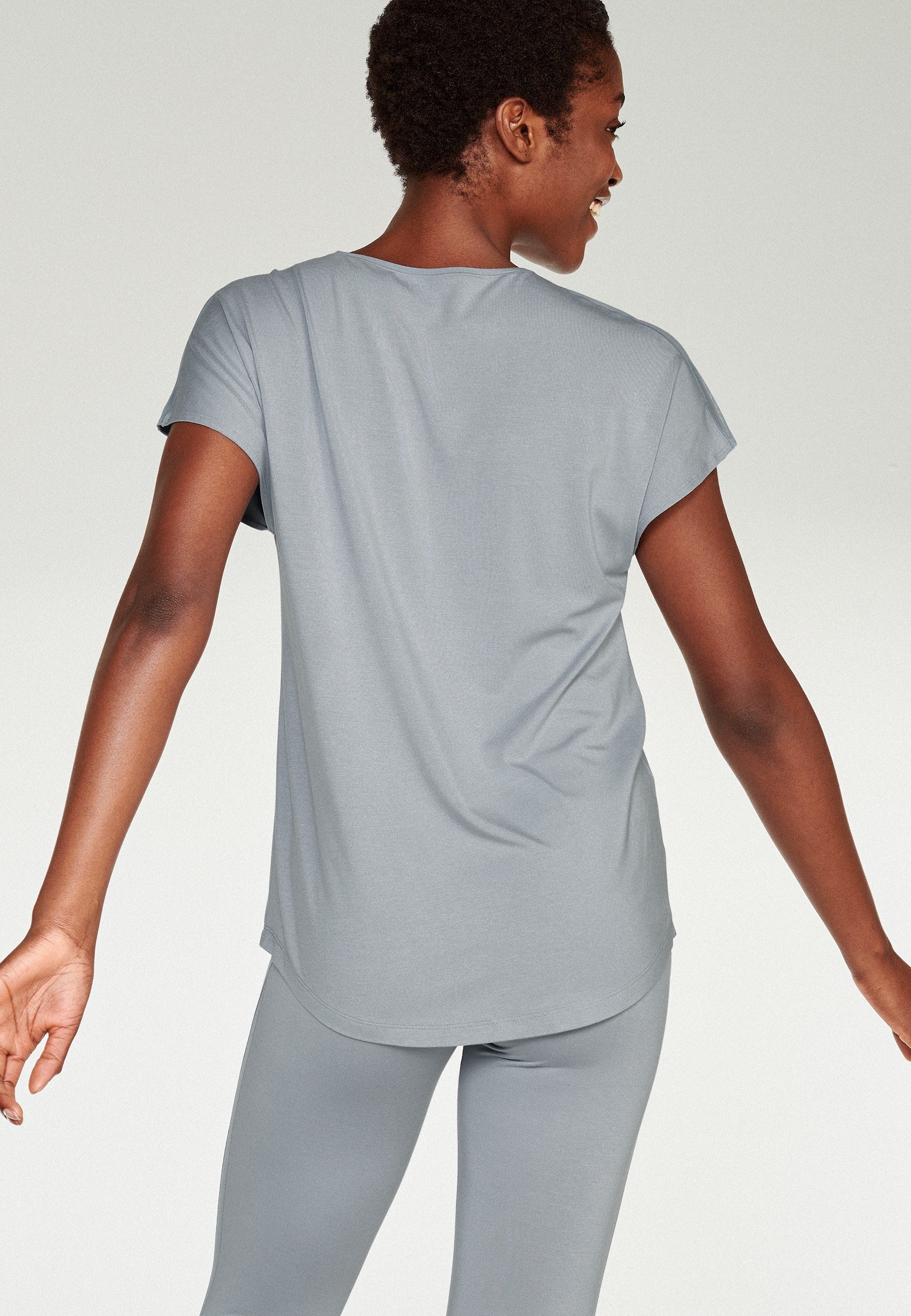 T-Shirt with Mesh Details - Big Break - Raindrops