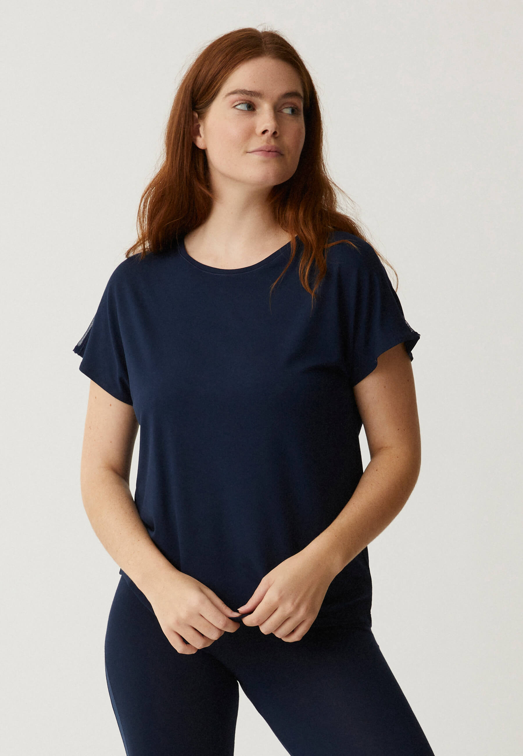 T-Shirt mit Mesh-Details