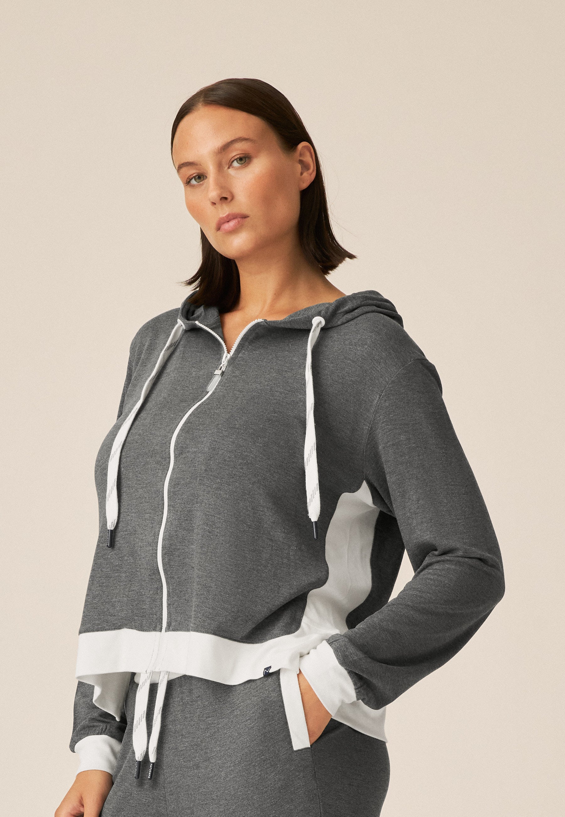 Zip Hoodie - Coffee Break - Anthrazit Melange