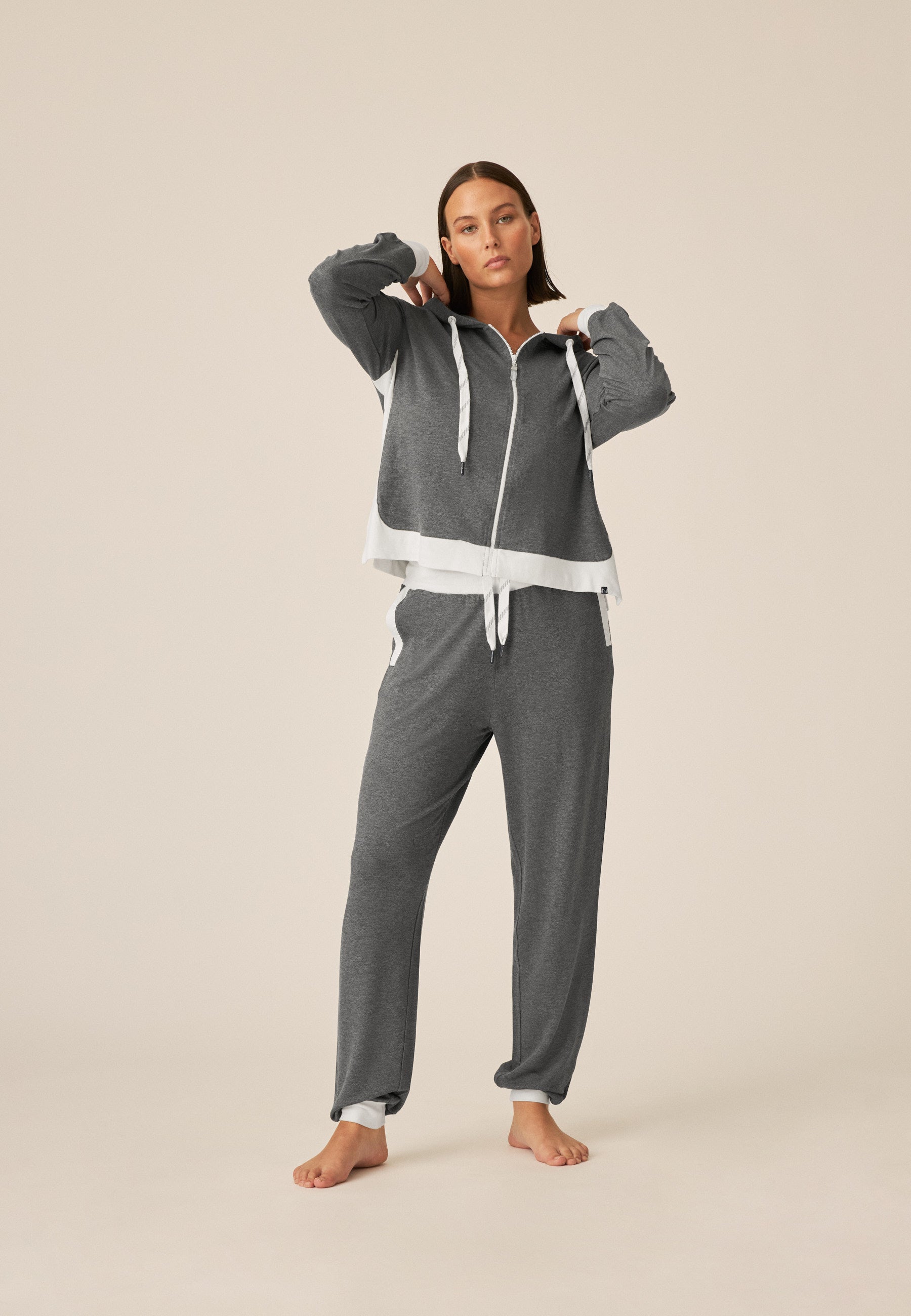 Zip Hoodie - Coffee Break - Anthrazit Melange