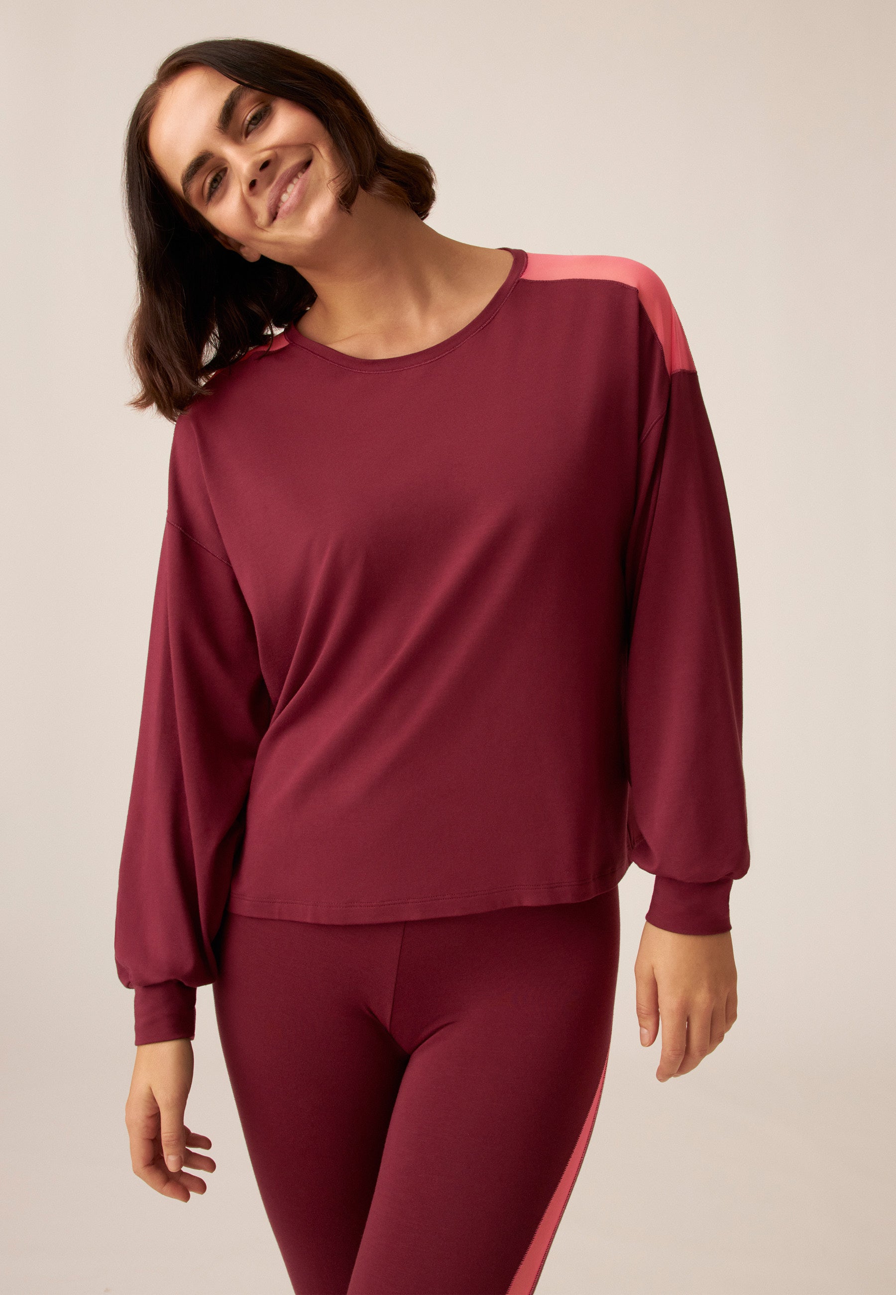 Long-sleeve Shirt with Mesh Details - Astro Dust