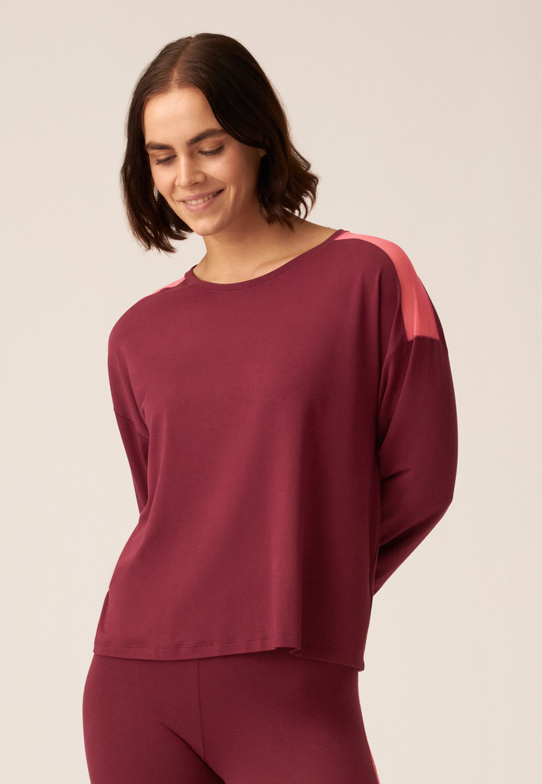 Long-sleeve Shirt with Mesh Details - Astro Dust