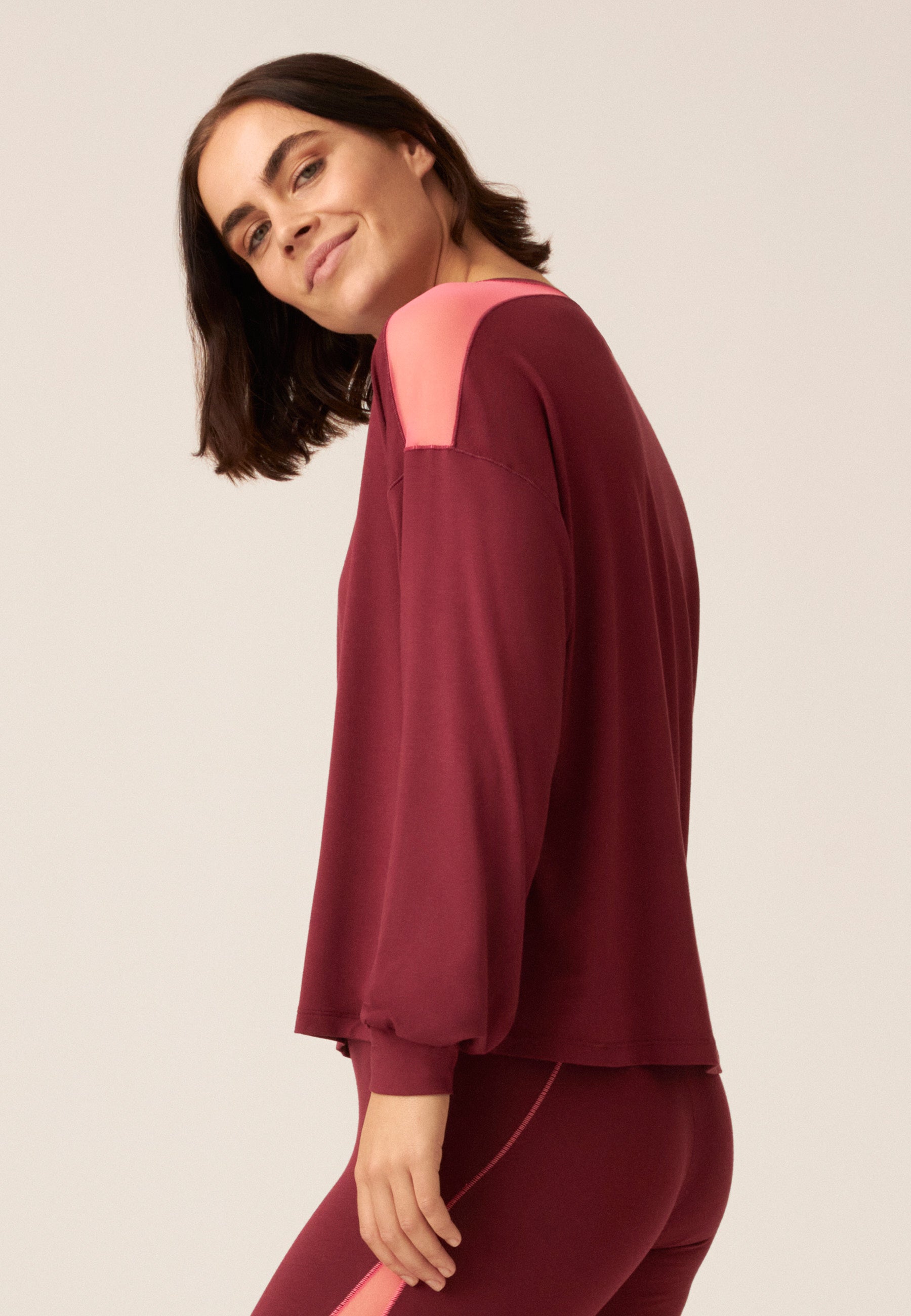 Long-sleeve Shirt with Mesh Details - Astro Dust