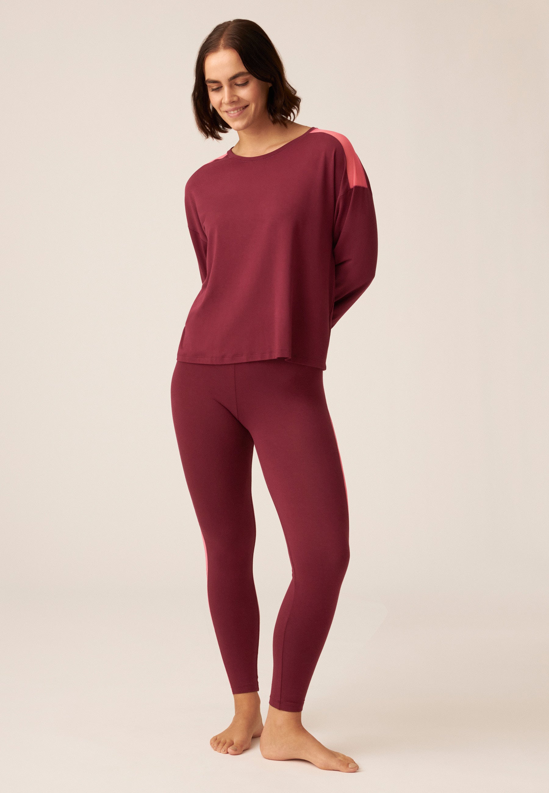 Long-sleeve Shirt with Mesh Details - Astro Dust