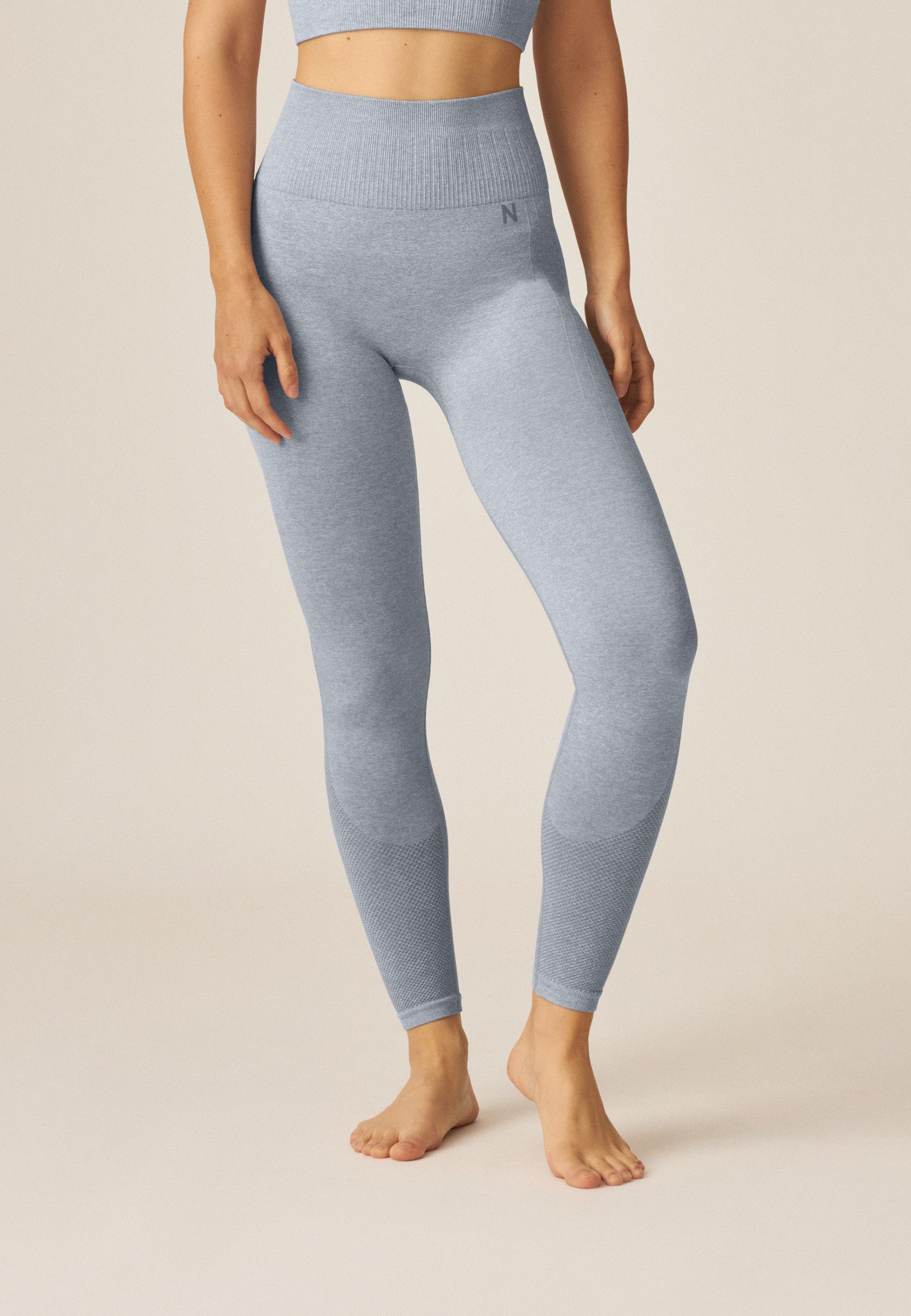Naturana Sport Legging High Waist Farbe Raindrops Melange Frontansicht
