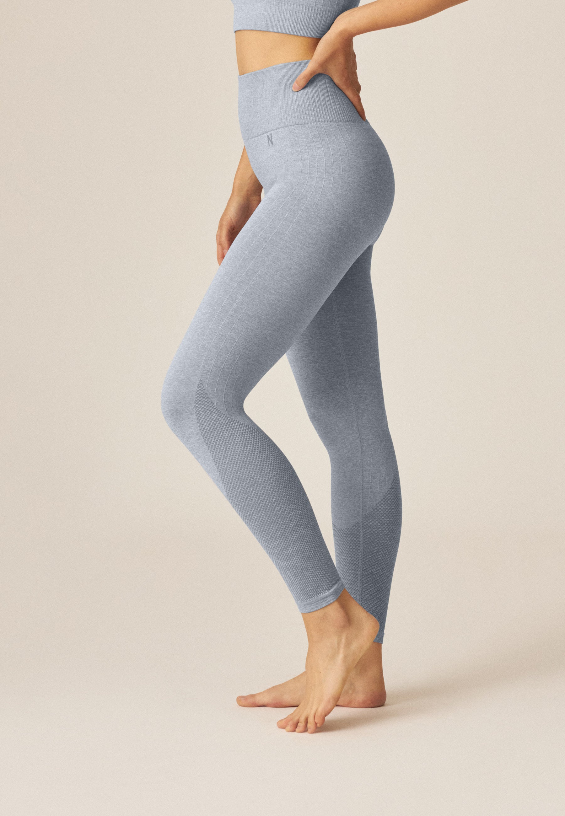 Naturana Sport Legging High Waist Farbe Raindrops Melange Seitenansicht