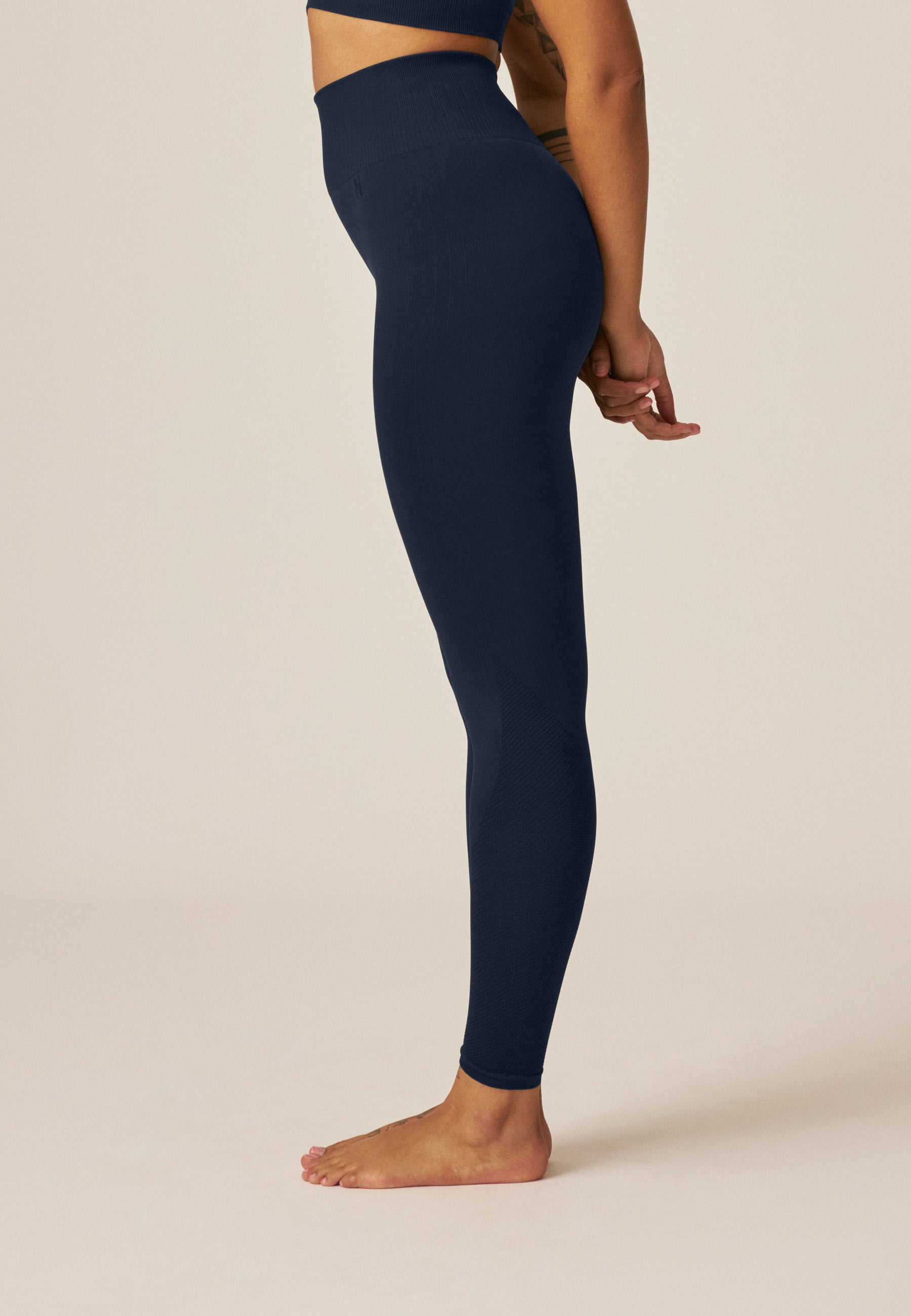Naturana Sport Legging High Waist Farbe Dark Blue Seitenansicht