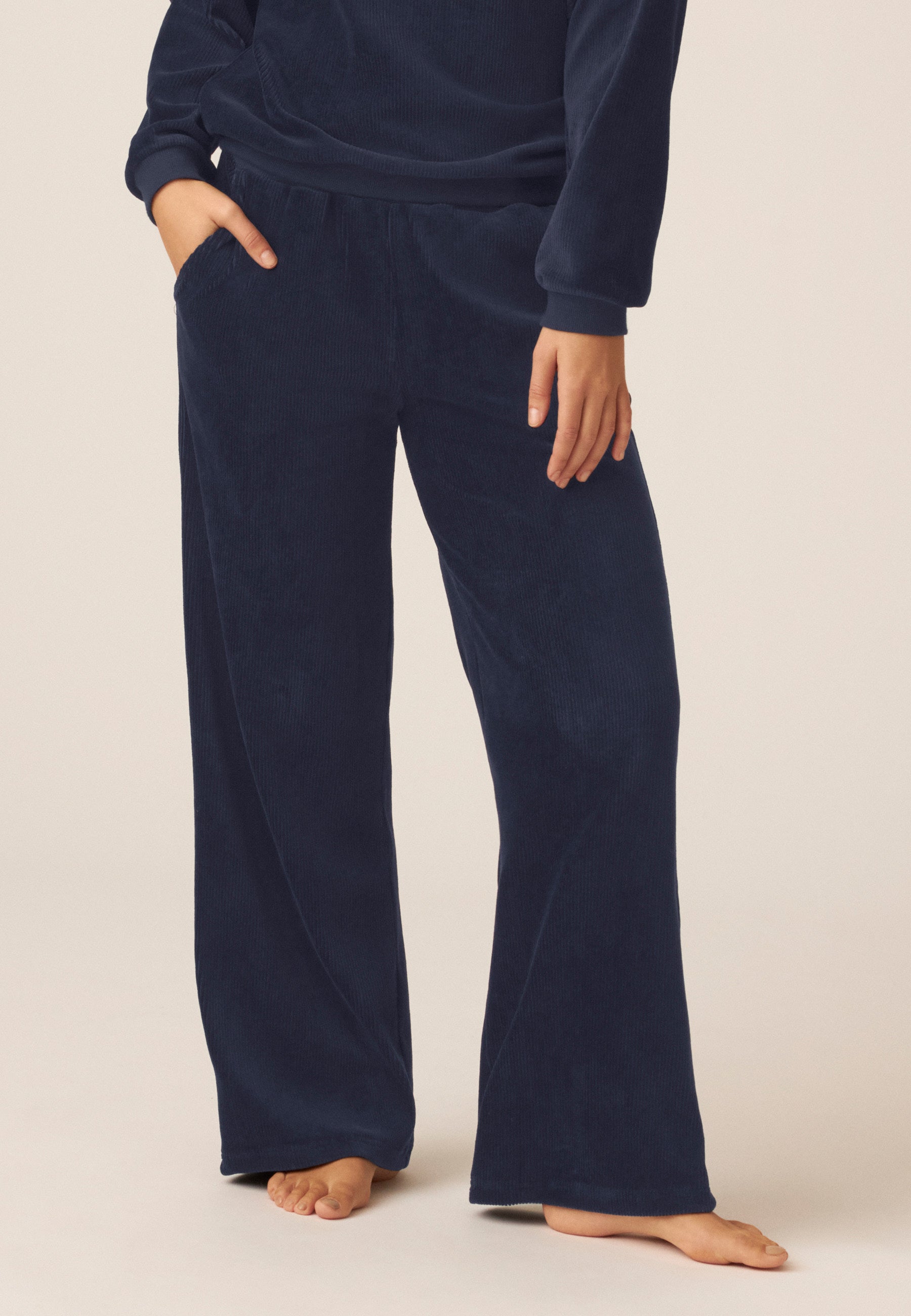 Velor Jogger Pants - Dark Blue