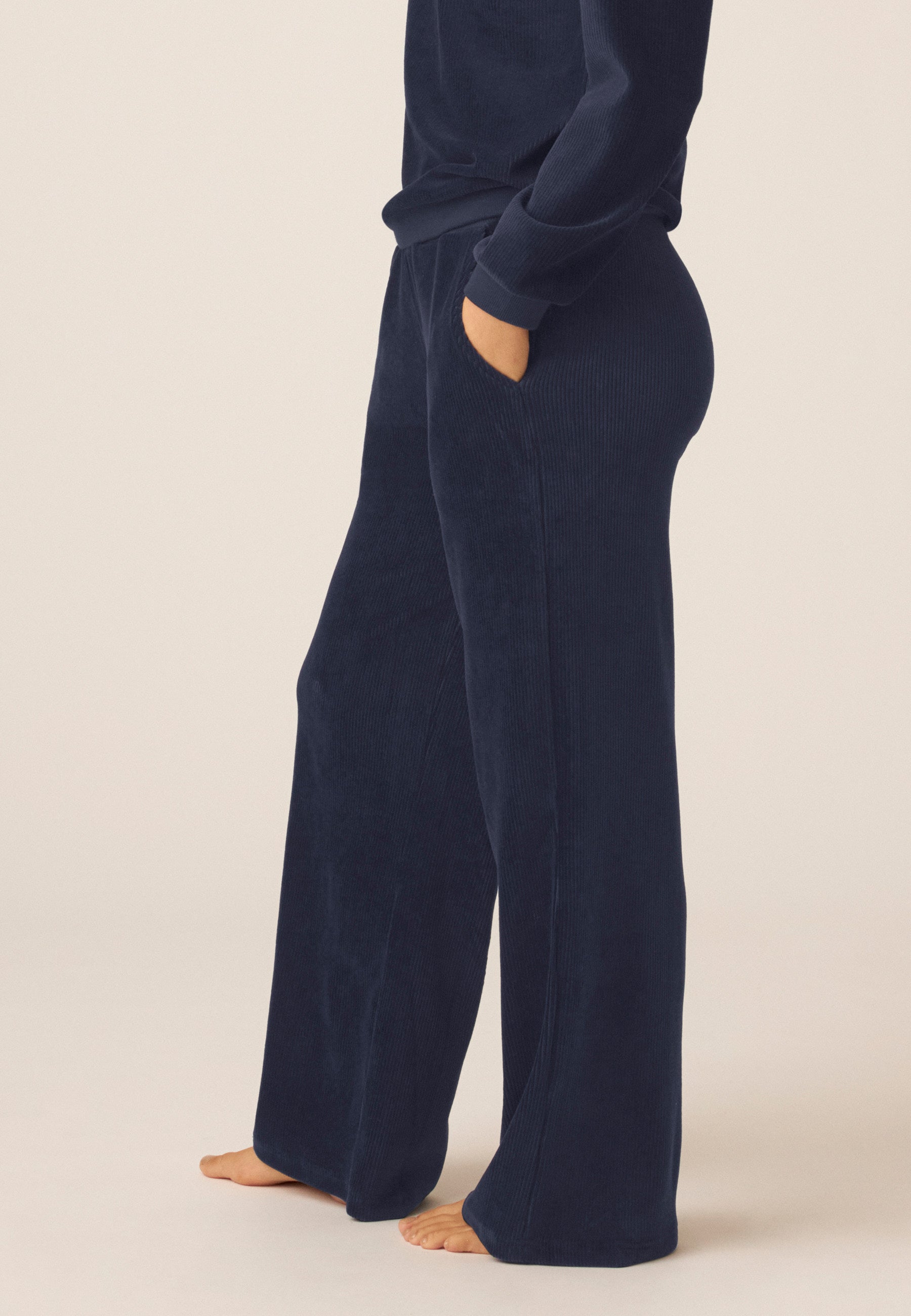 Velor Jogger Pants - Dark Blue