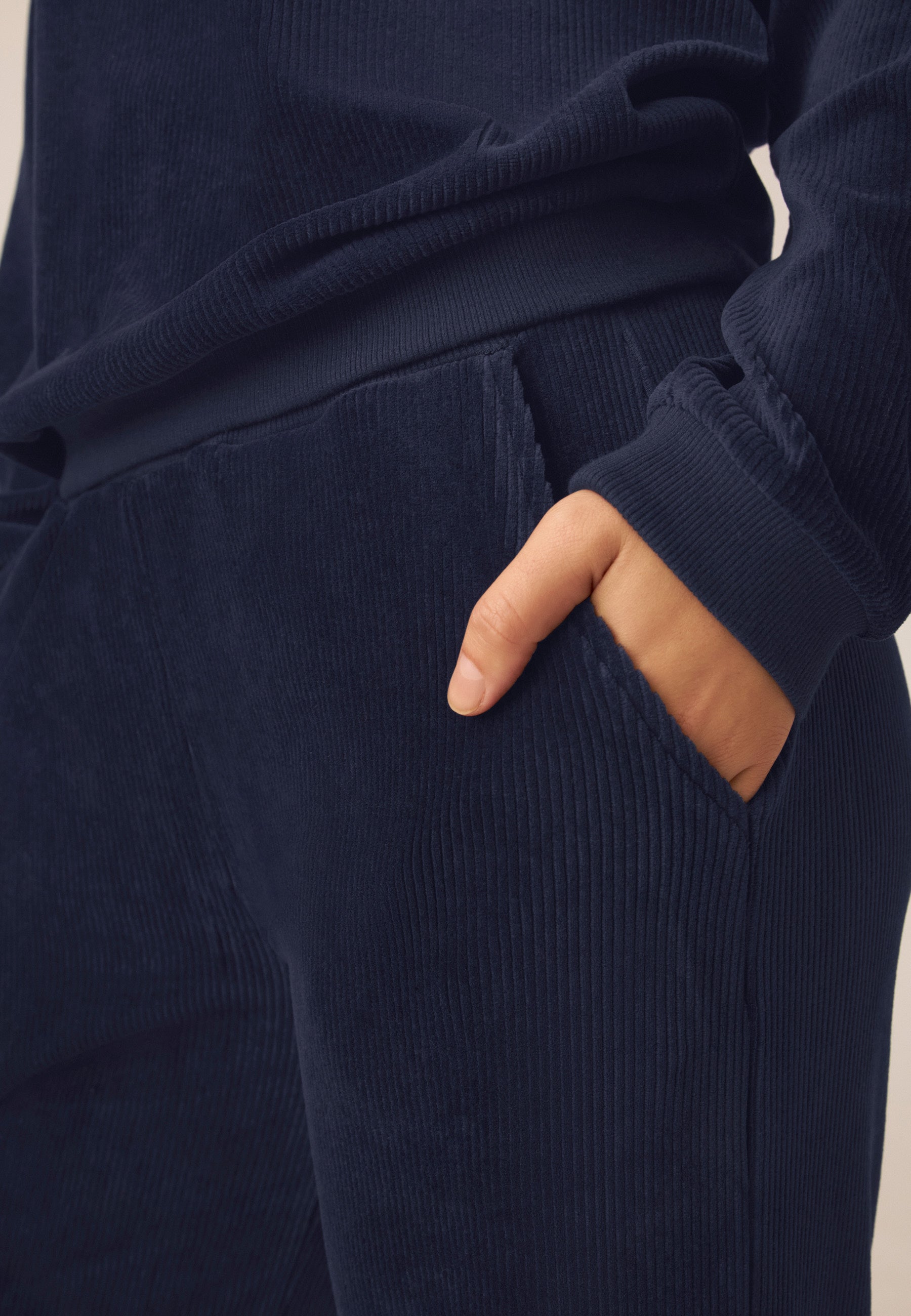 Velor Jogger Pants - Dark Blue