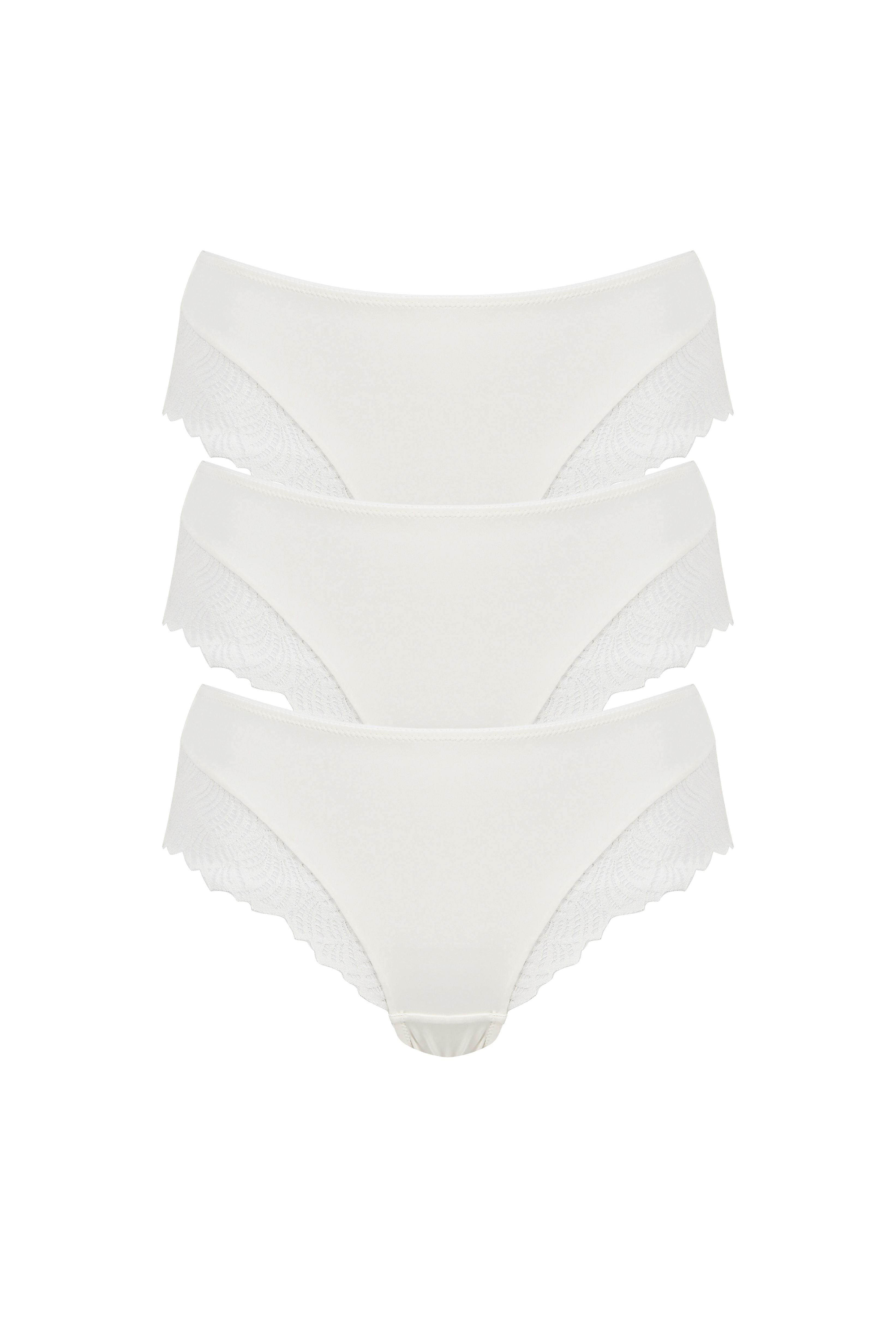 Brief with Lace Details - Ecru