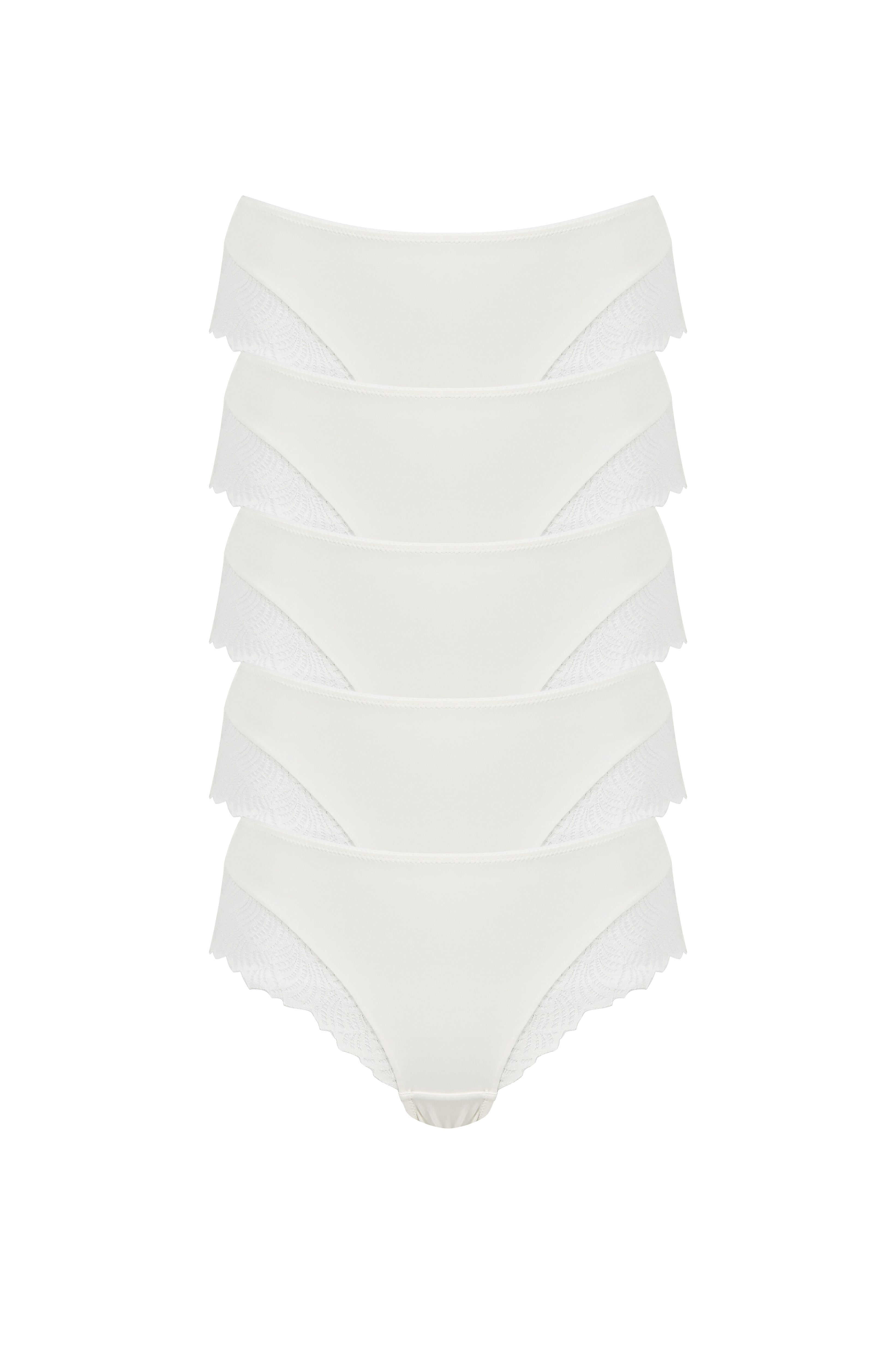 Brief with Lace Details - Ecru