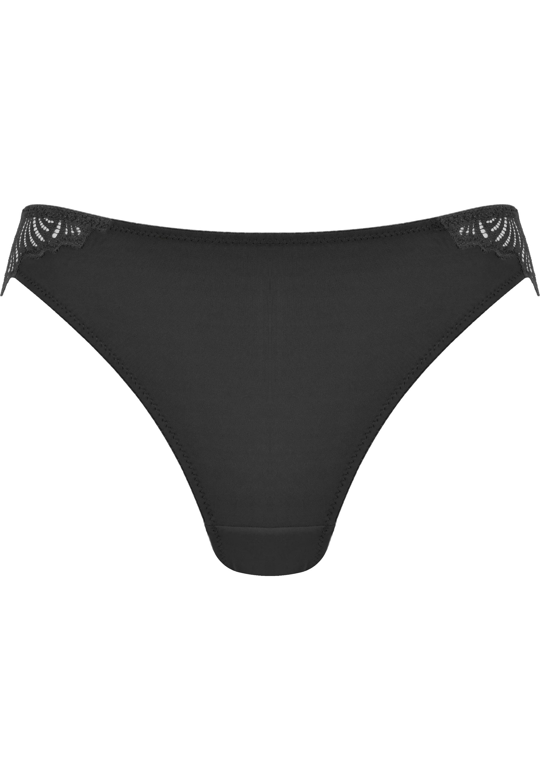 Naturana Friday Slip mit Spitzendetails Farbe Schwarz Produktbild Frontansicht