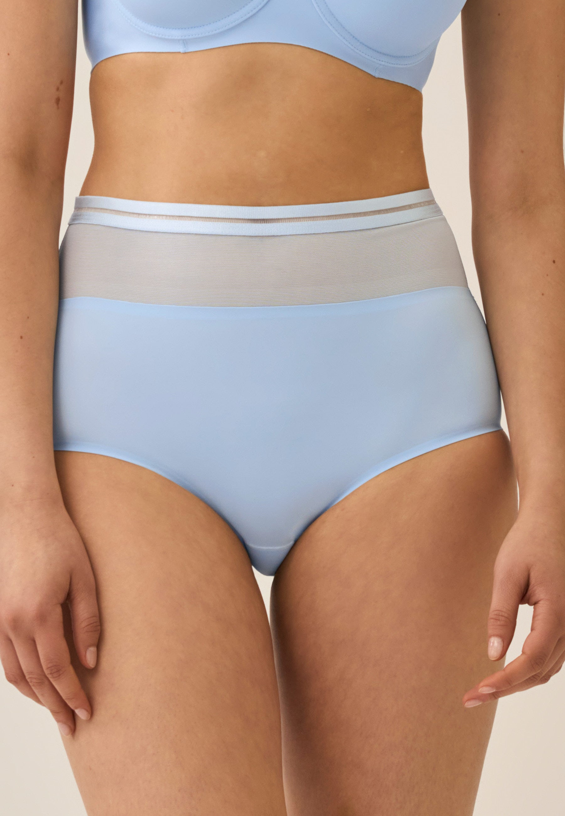 Naturana Monday High Waist Panty Farbe Swimming Pool Frontansicht