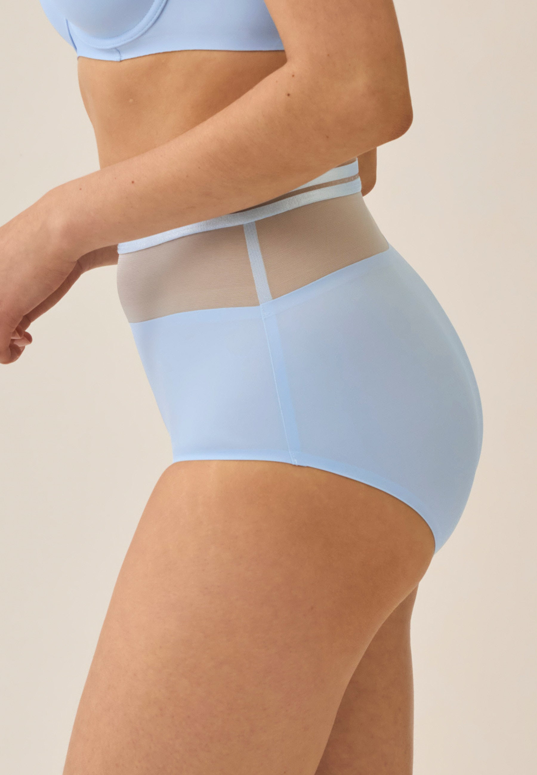 Naturana Monday High Waist Panty Farbe Swimming Pool Seitenansicht