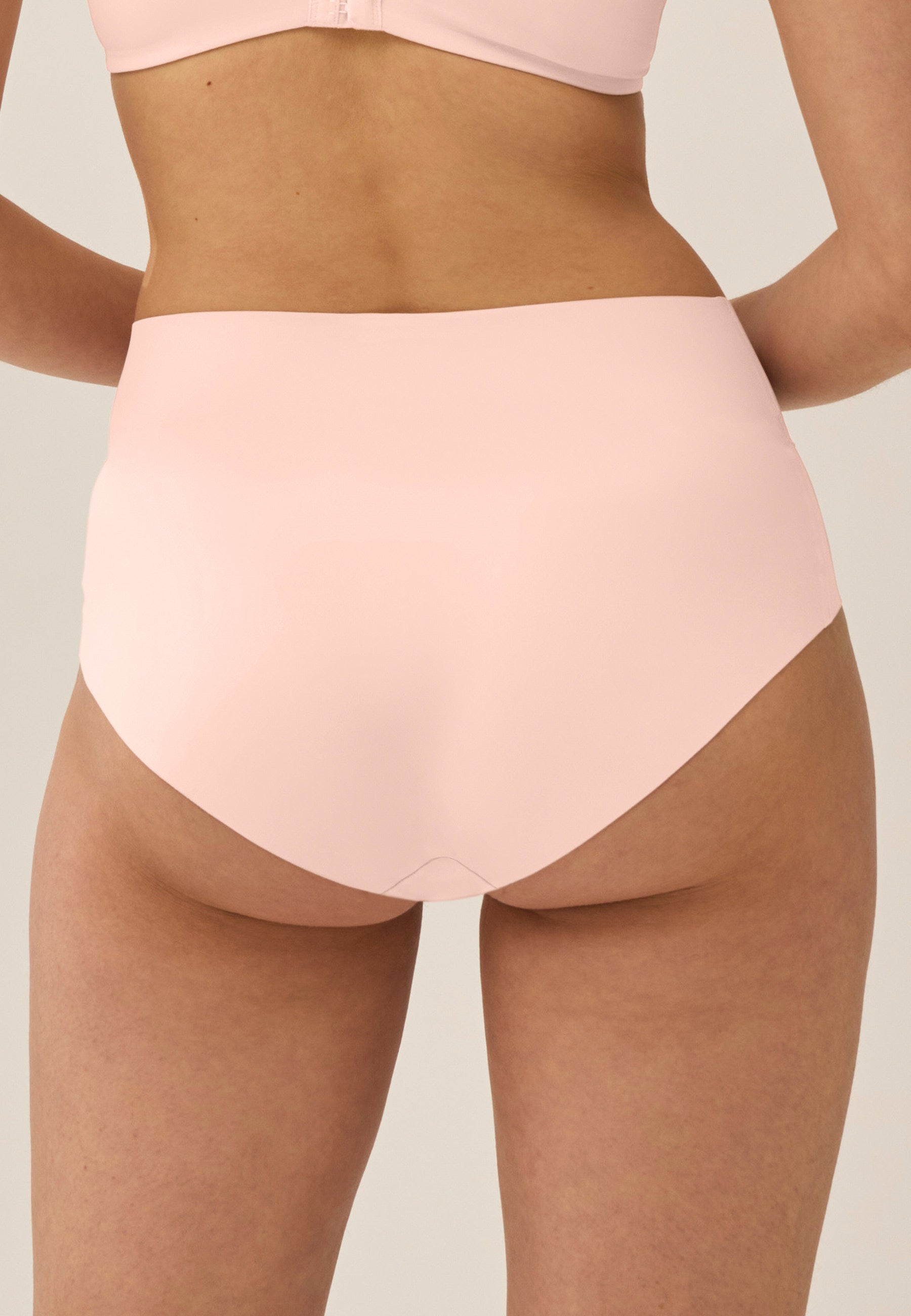 Naturana High Waist Slip mit leichtem Shape-Effekt Farbe Blush Rückansicht