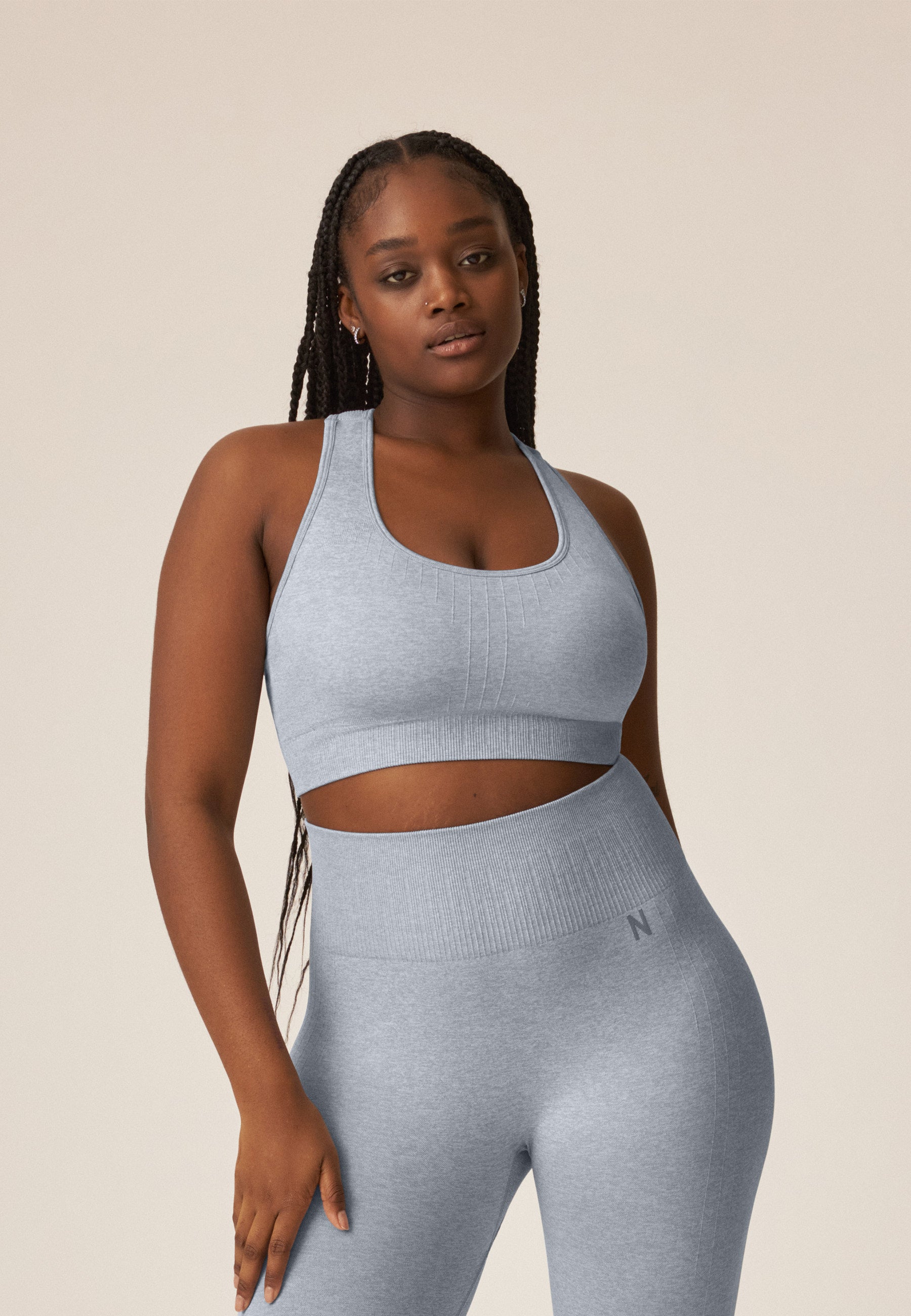 Naturana Sport Bustier Farbe Raindrops Melange Frontansicht
