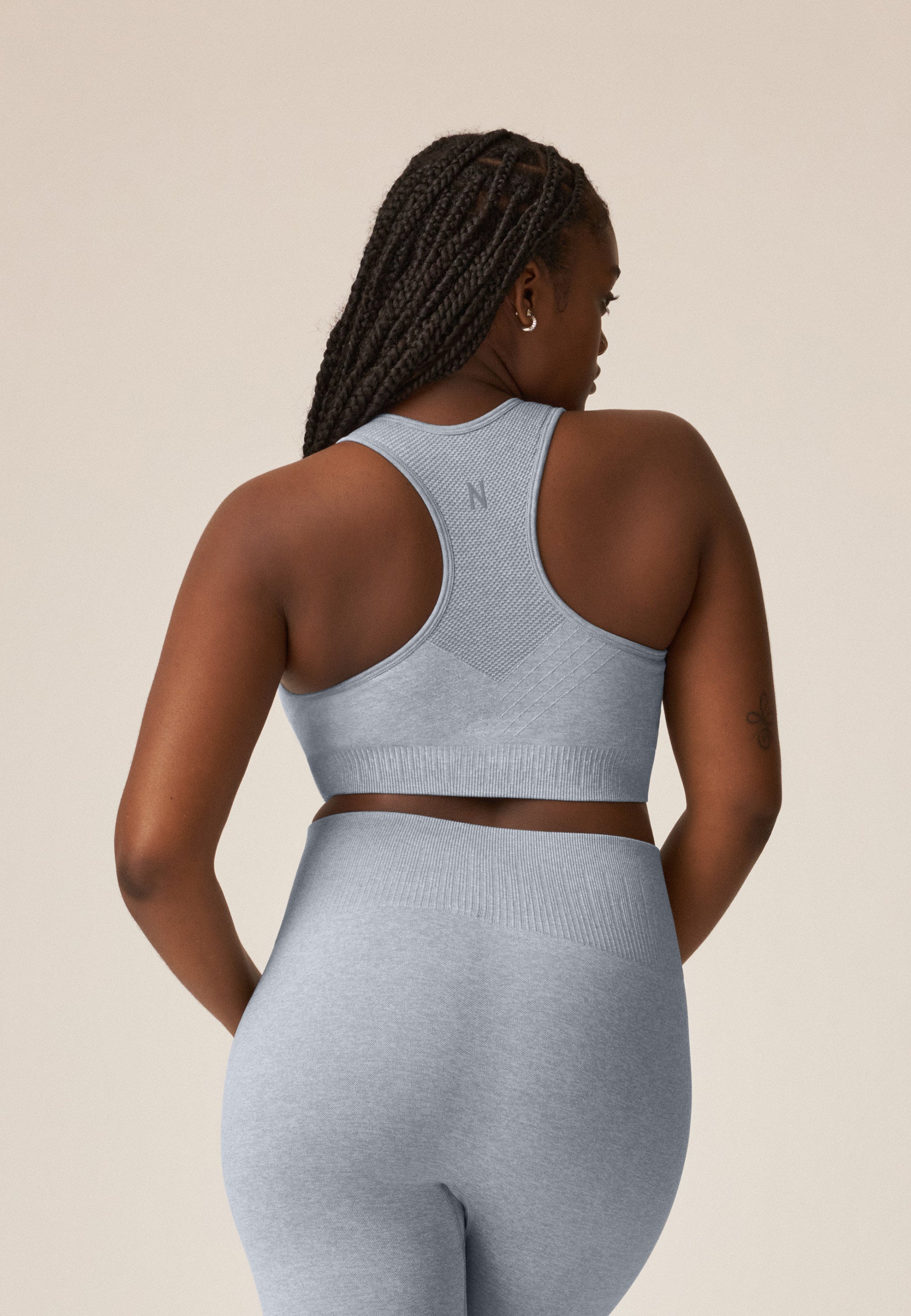Naturana Sport Bustier Farbe Raindrops Melange Rückansicht