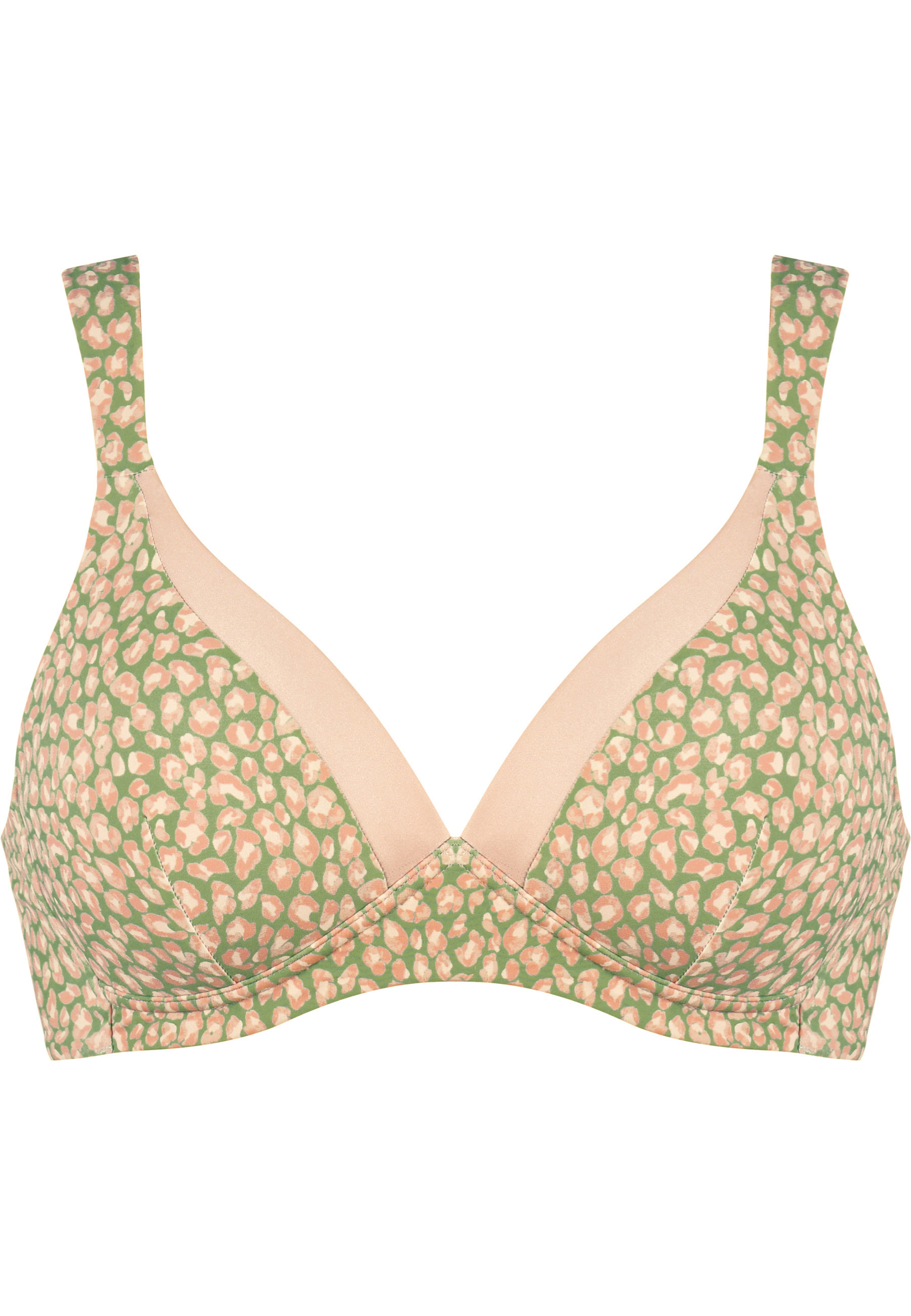 Packshot des kabellosen BHs mit Schale und Glanzband in Rose Olive aus der Mittwochskollektion