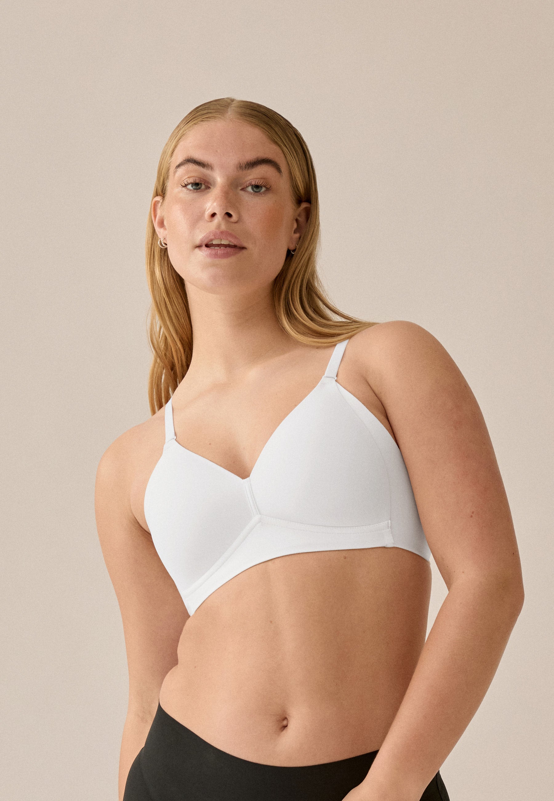 Soft Bra with Side Smoother Effect - Ecru