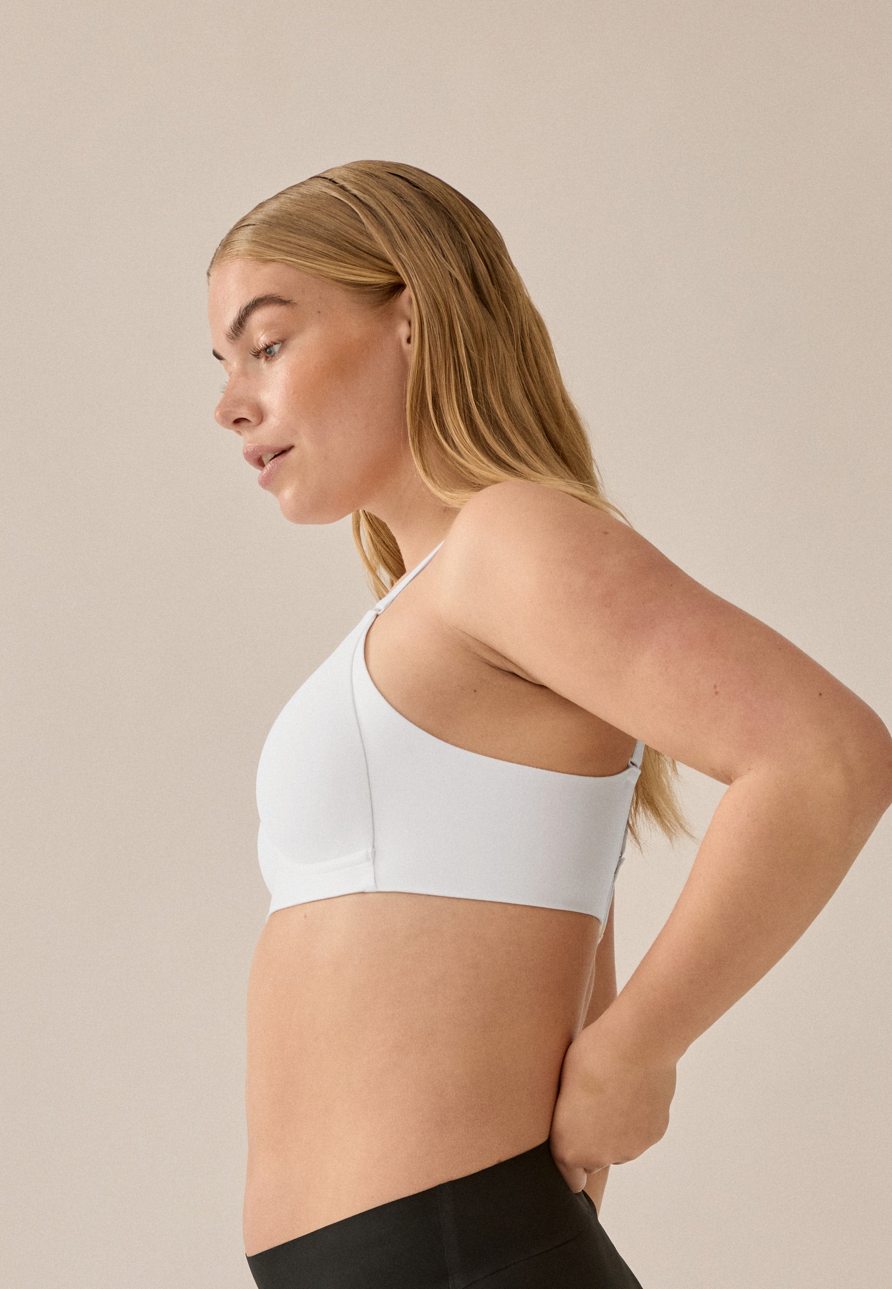 Soft Bra with Side Smoother Effect - Ecru