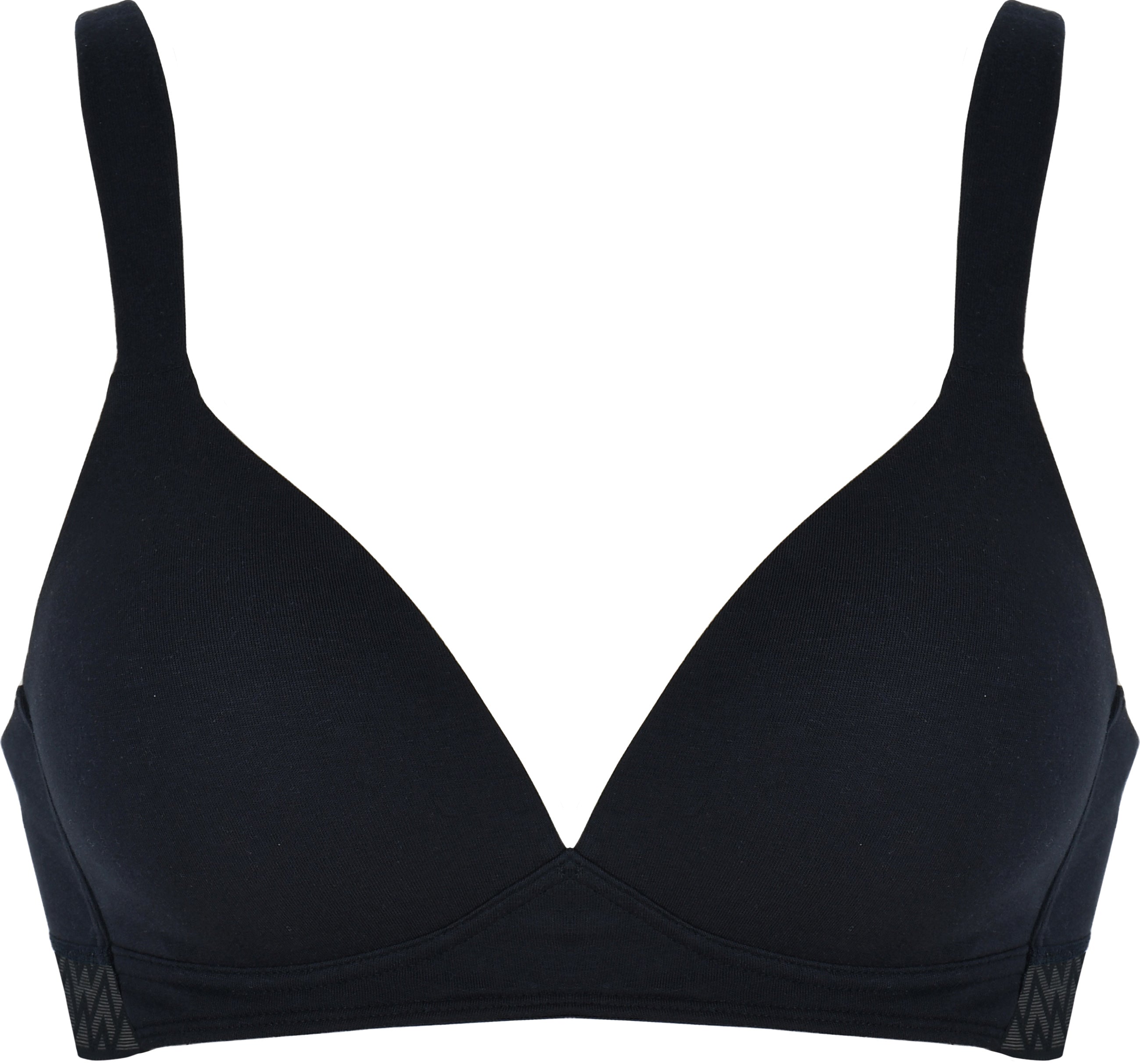 Cotton moulded cup bra without underwire – Black