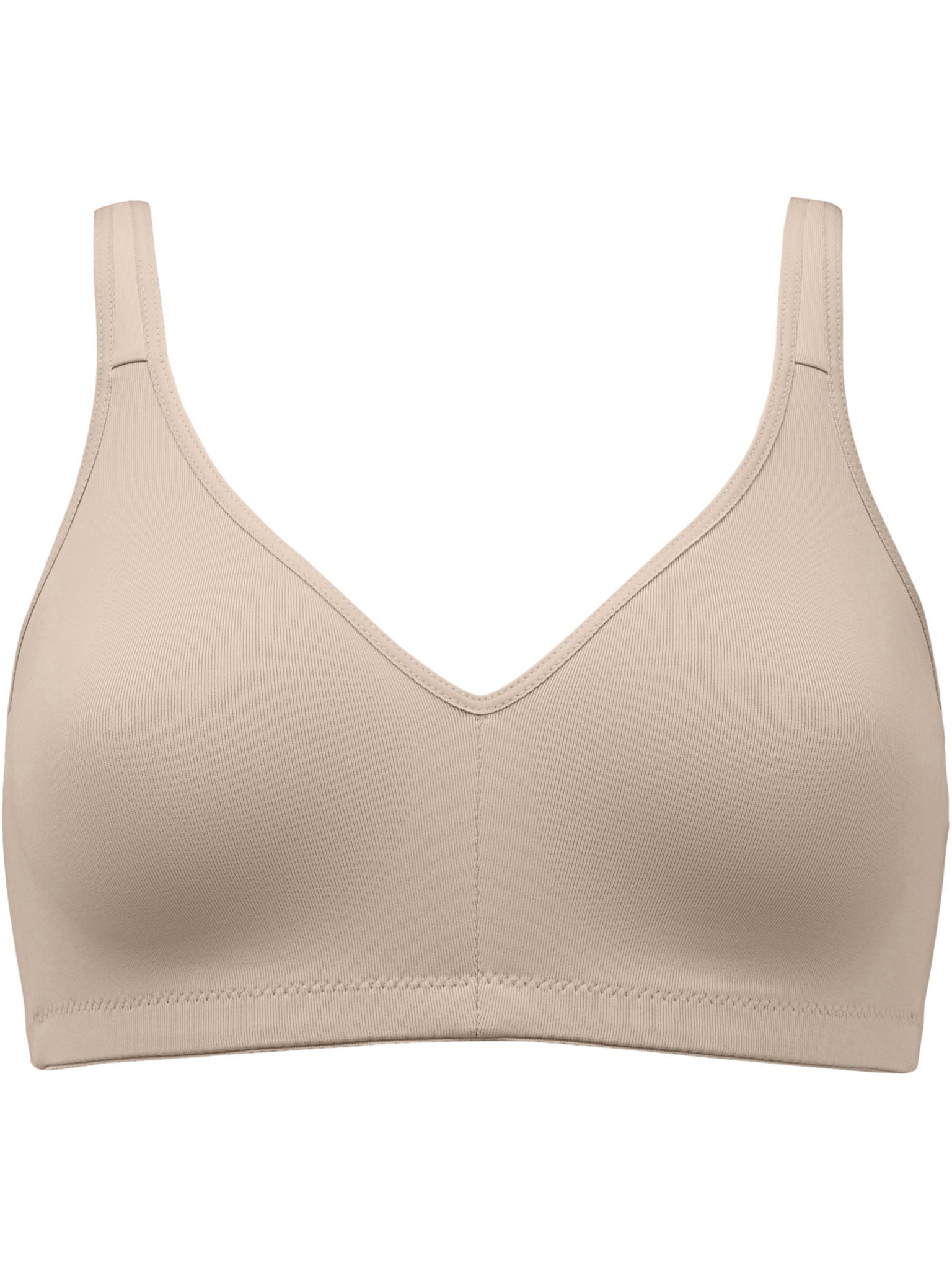 Elastic Cup Soft Bra - Light Beige