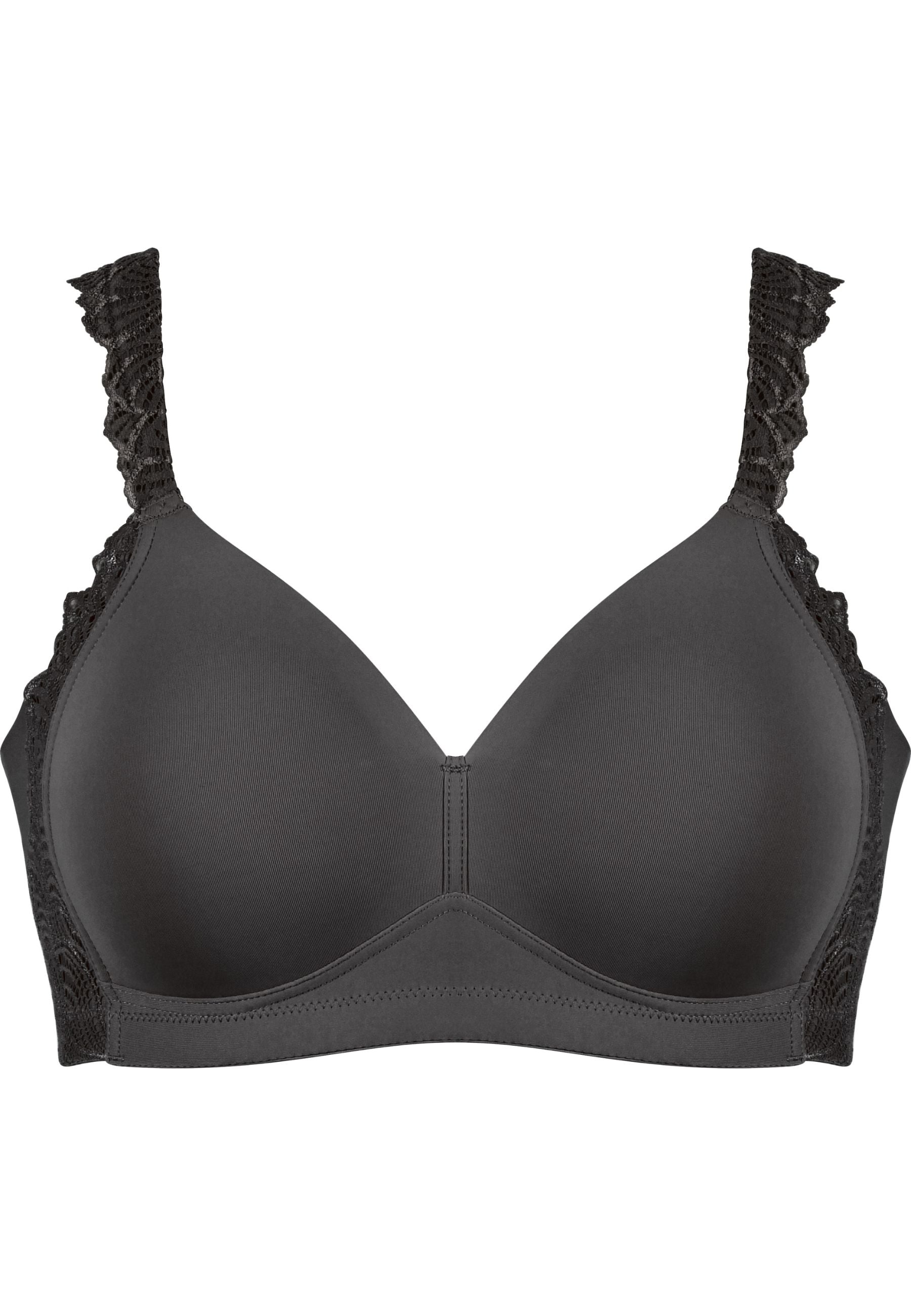 Packshot von Naturana's Side Smoother mit Spitzen-BH in Schwarz