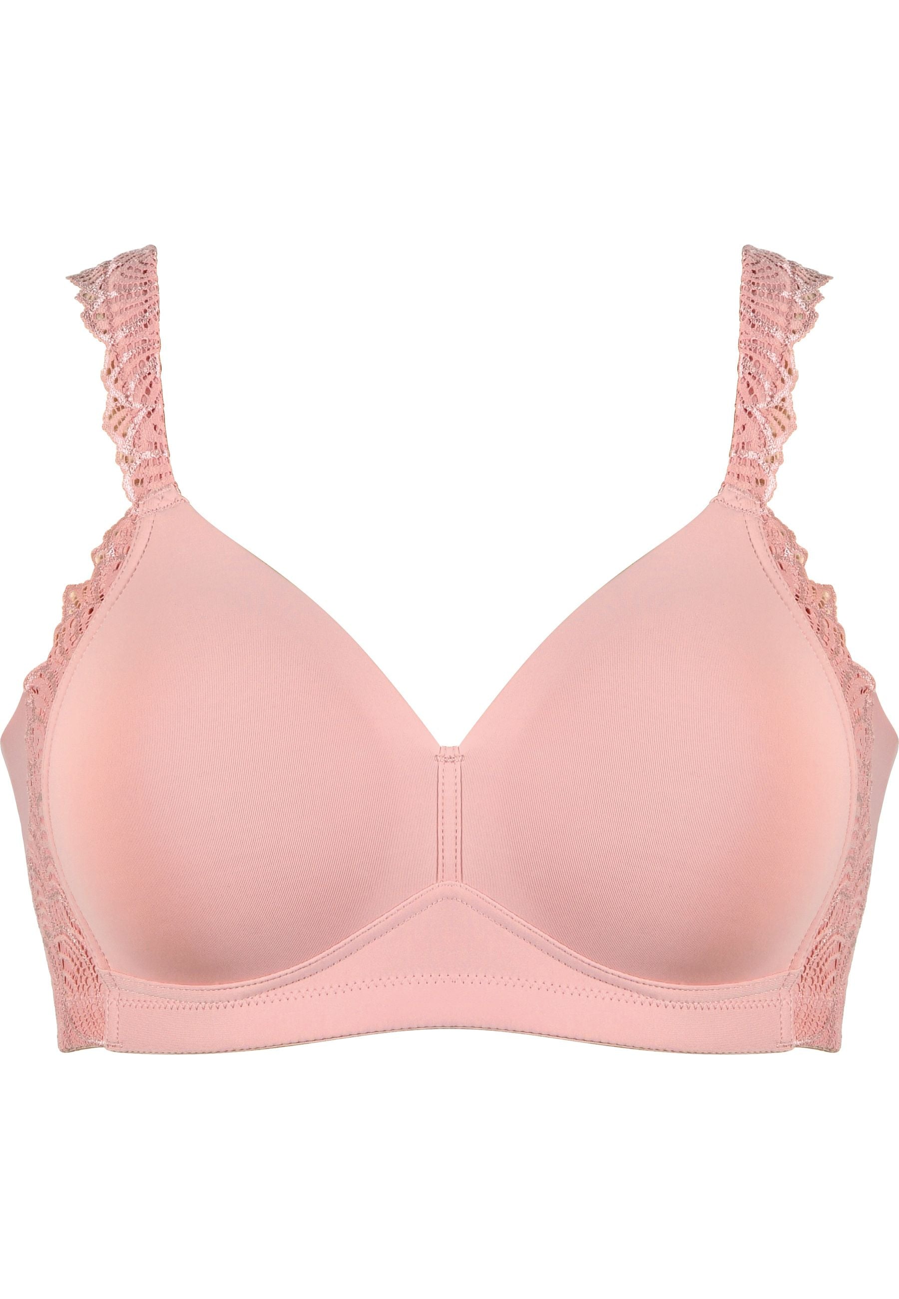 Packshot von Naturana's Side Smoother mit Spitzen-BH in Pink Rose