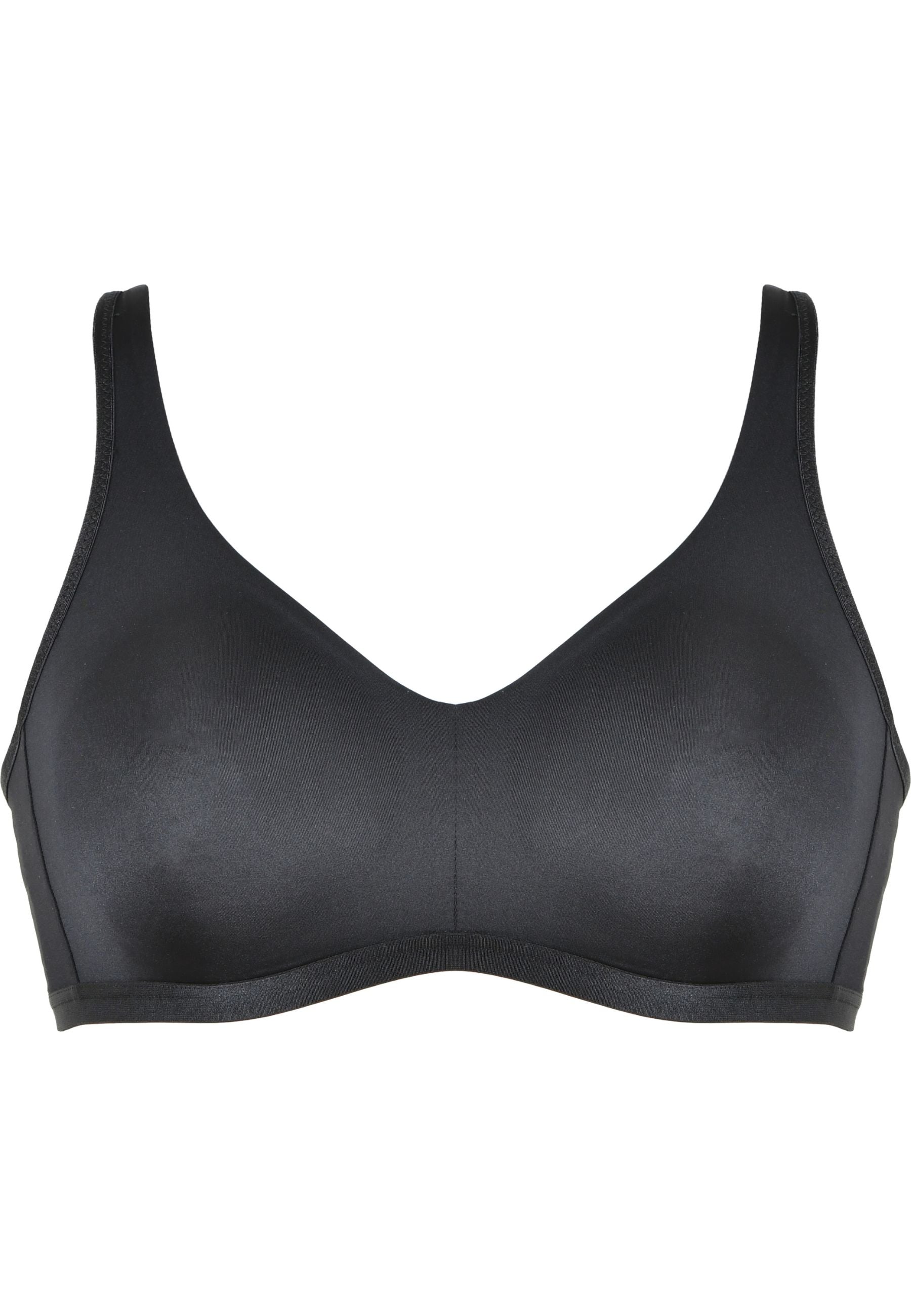 Packshot des Naturana's Molded Wireless Bra aus der thursday Kollektion in Schwarz