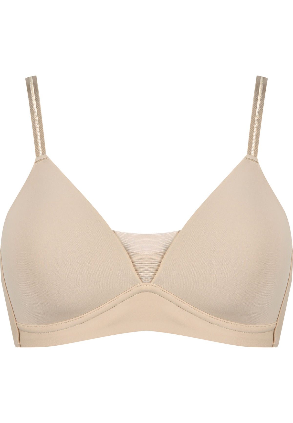 Packshot des gepolsterten BHs ohne Bügel aus der monday collection in hellbeige