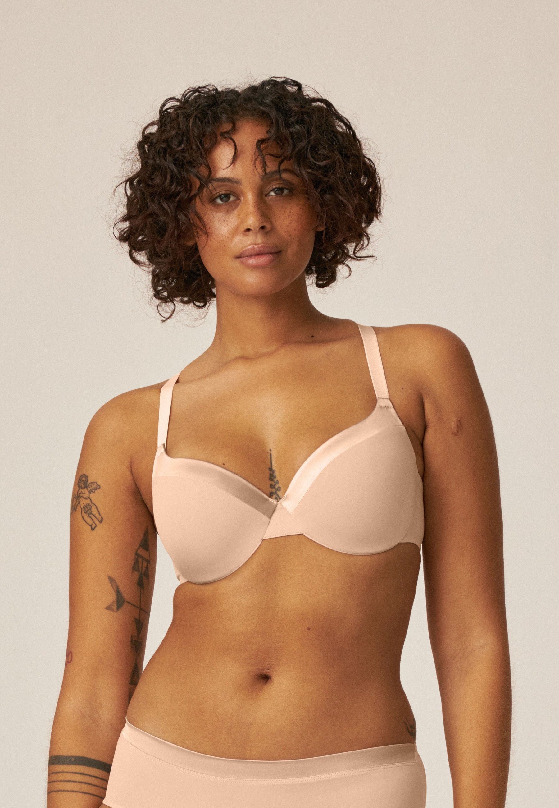 Underwired Bra with Shell - Clay