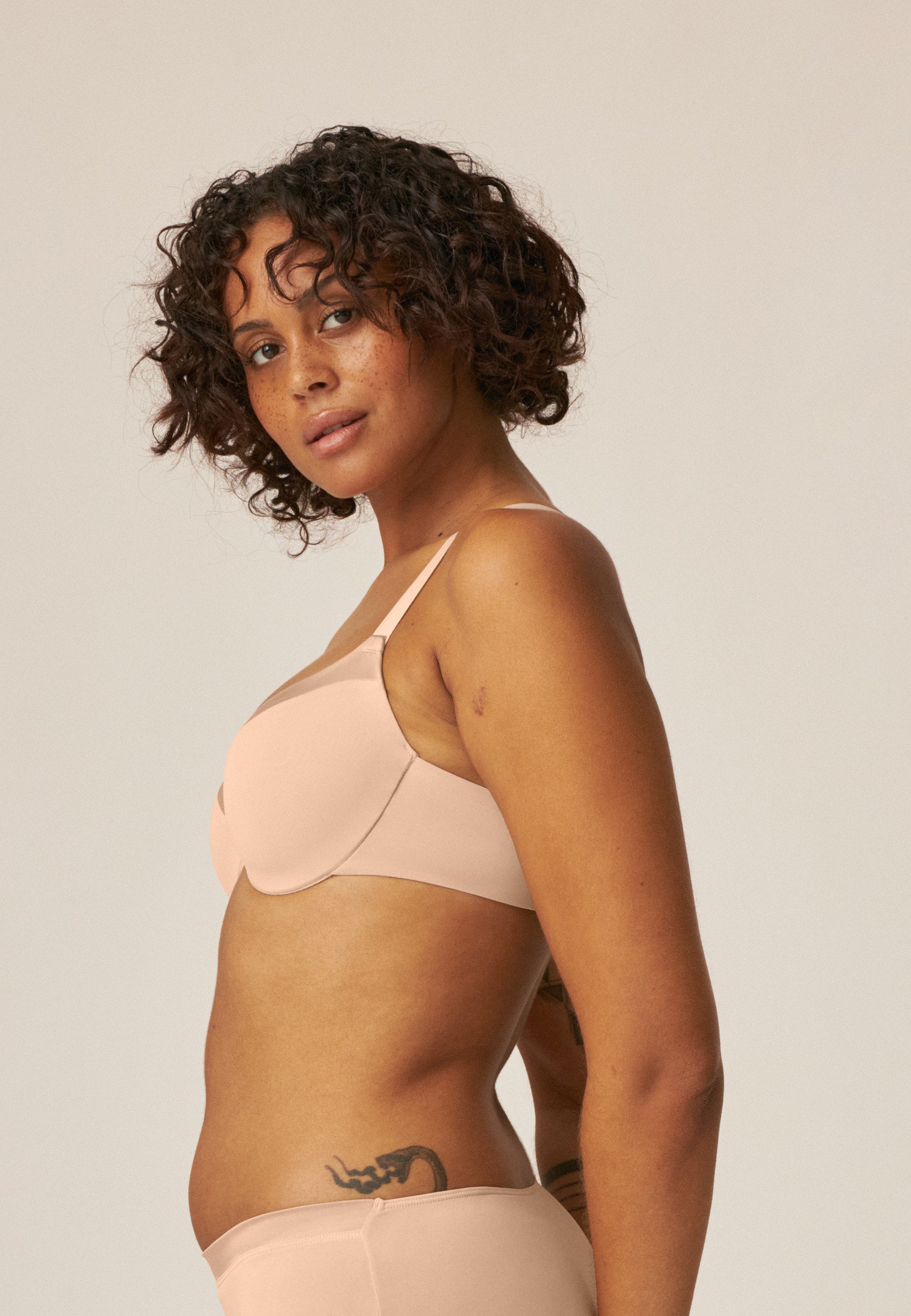 Underwired Bra with Shell - Clay