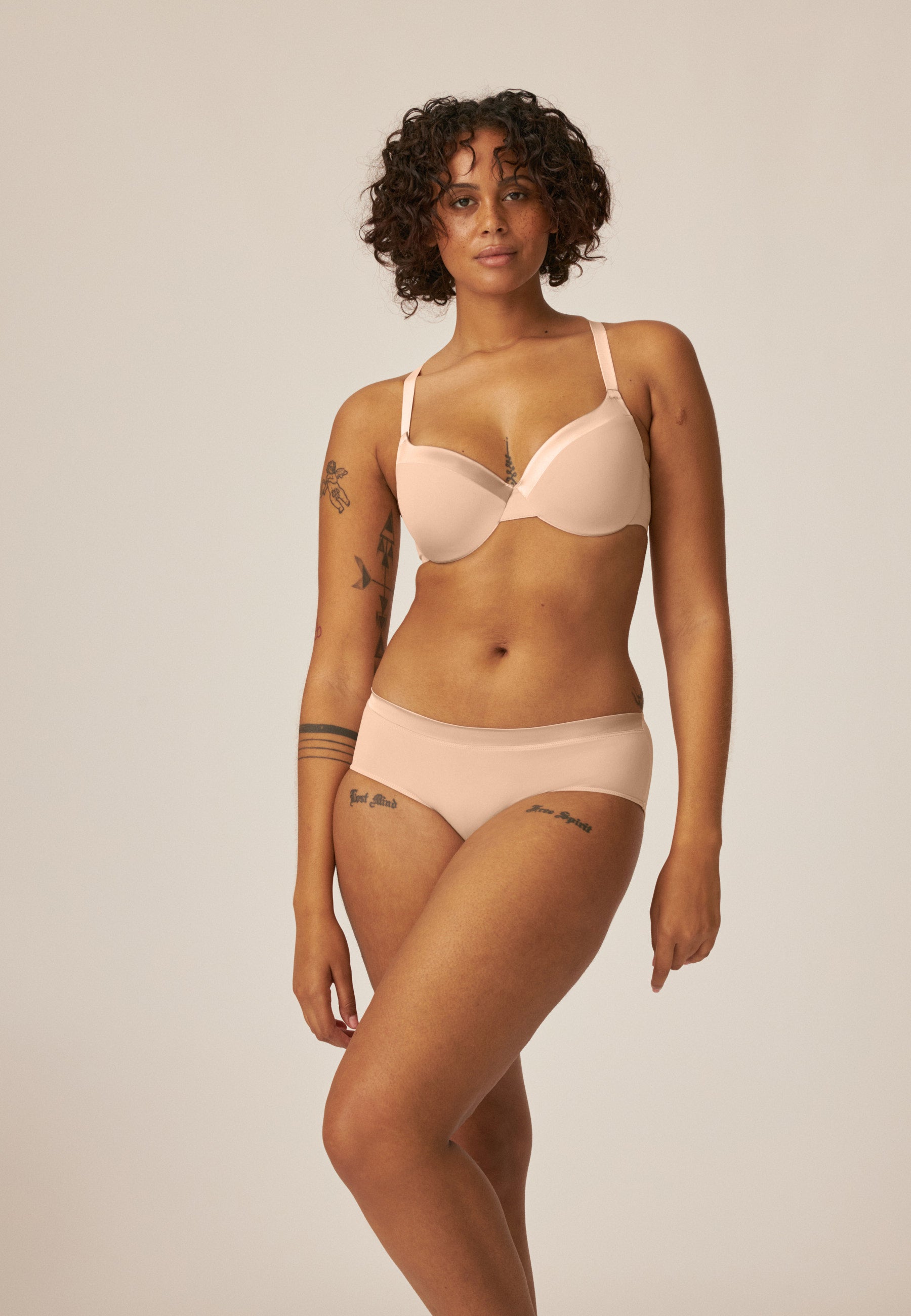 Underwired Bra with Shell - Clay