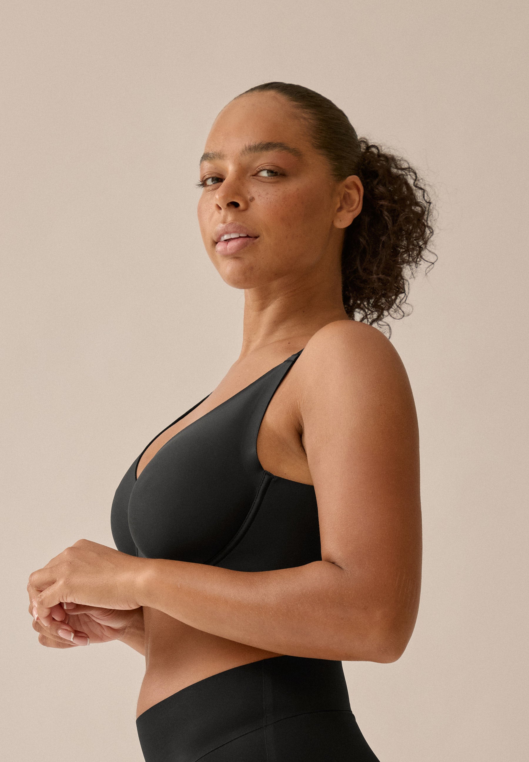 Back Smoother underwired bra without cup - Black