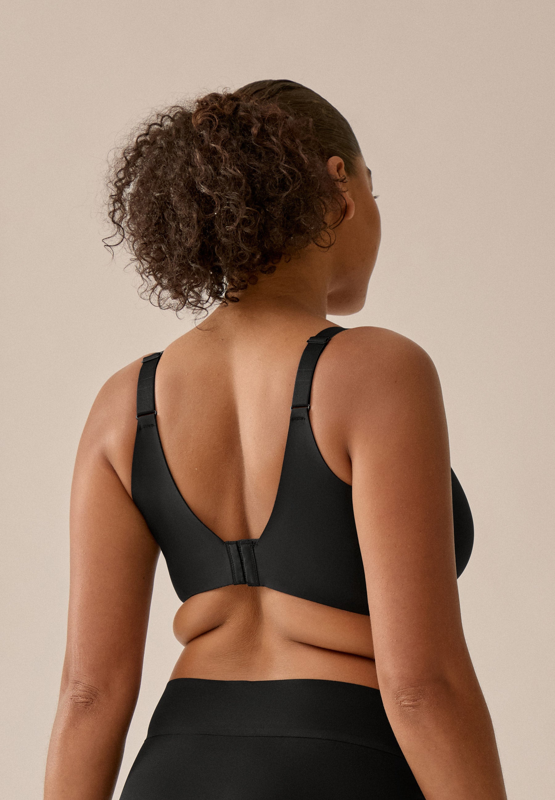 Back Smoother underwired bra without cup - Black