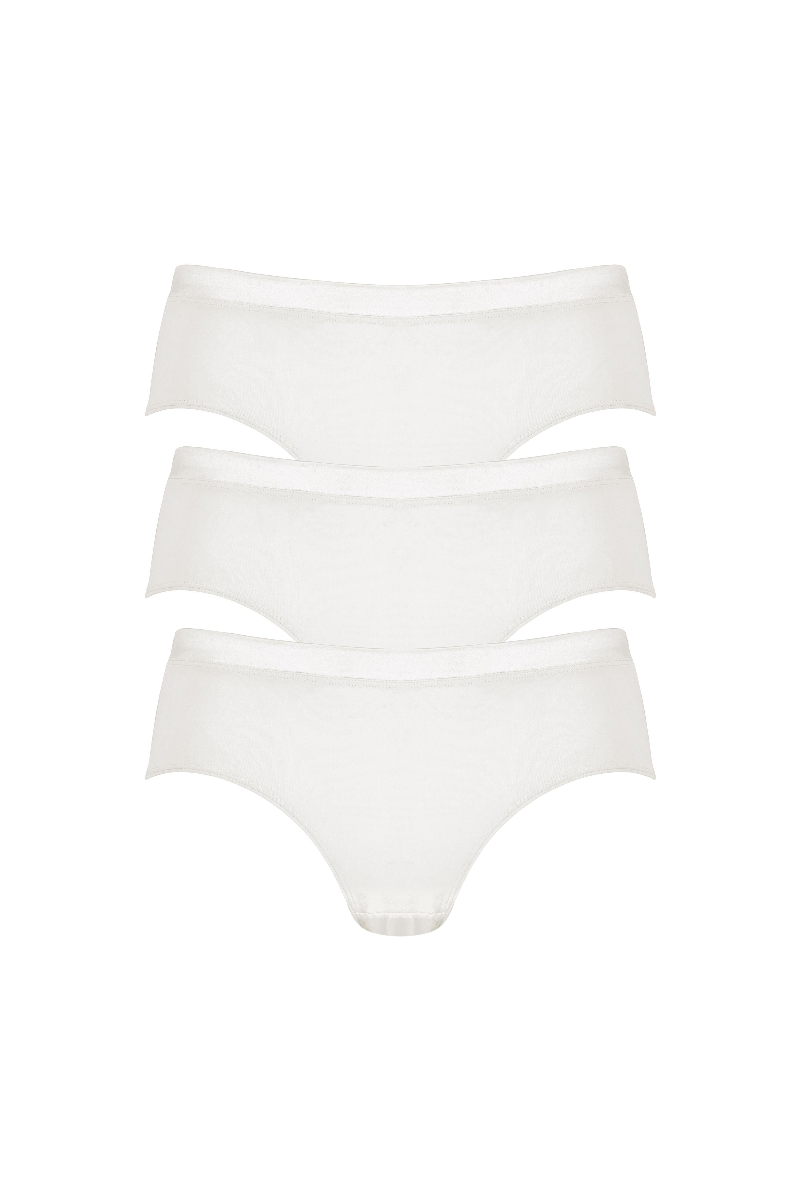 Softer Slip mit Glanzband Set - Ecru