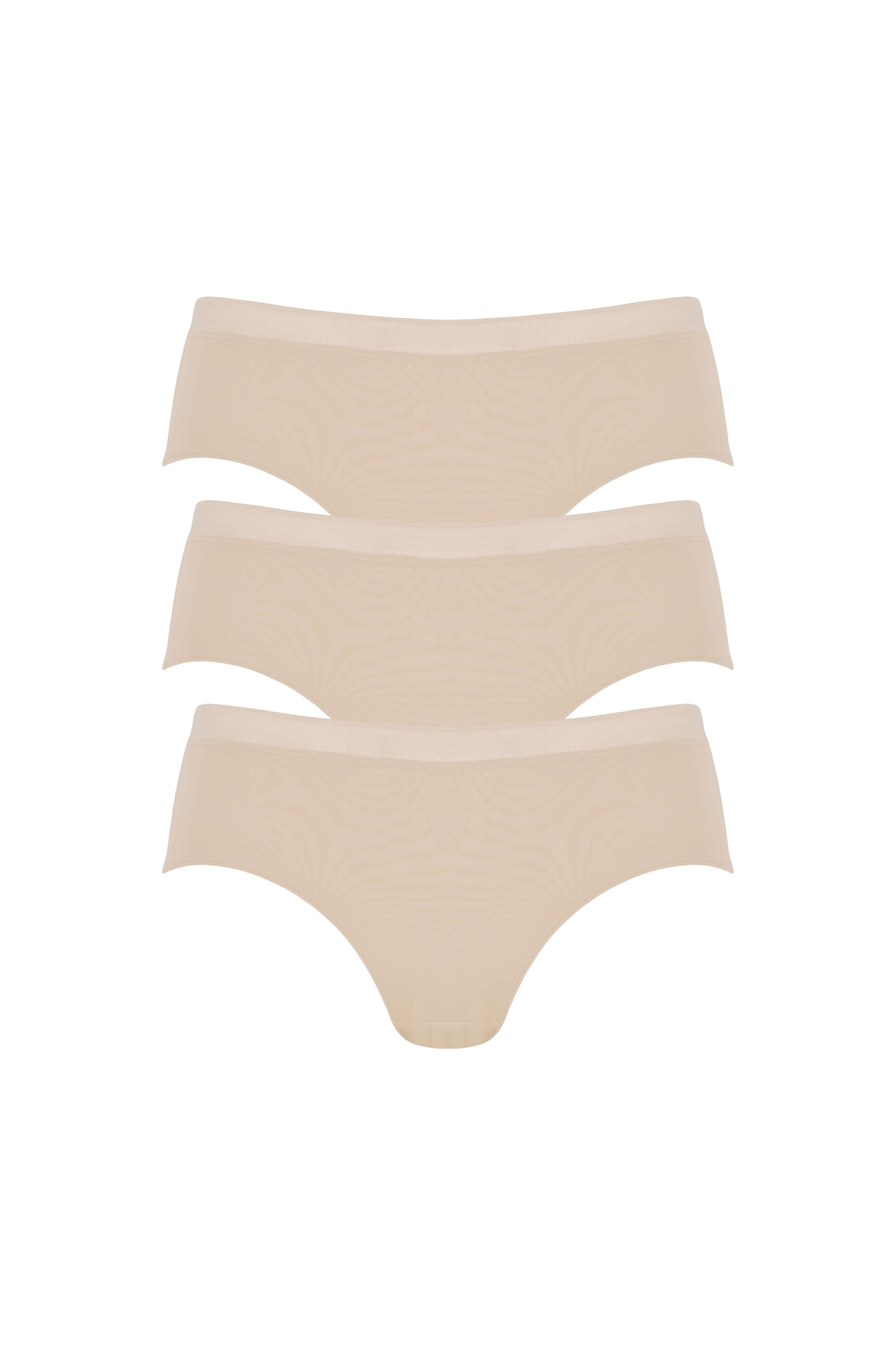 Softer Slip mit Glanzband Set - Light Beige