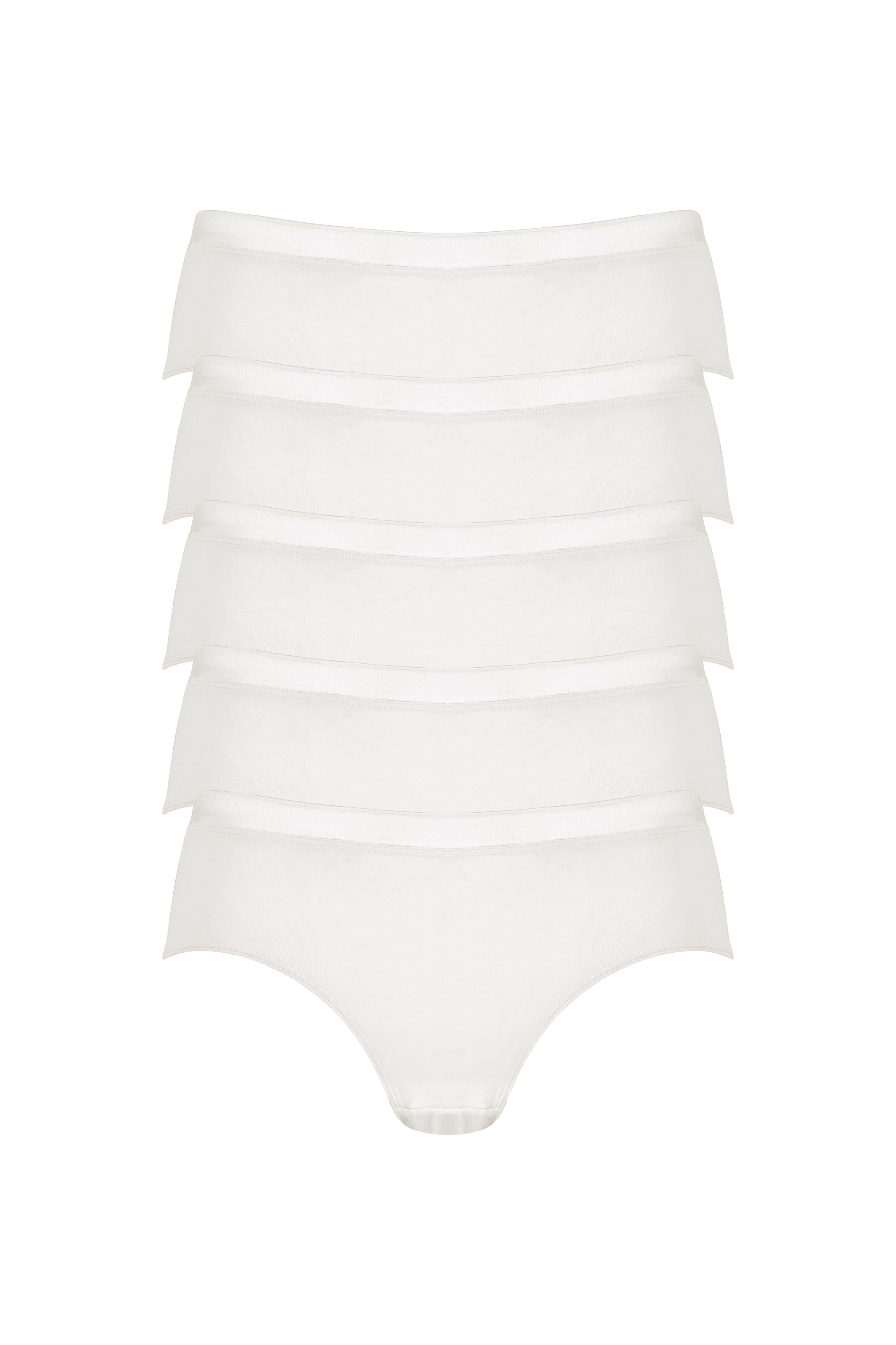 Softer Slip mit Glanzband Set - Ecru