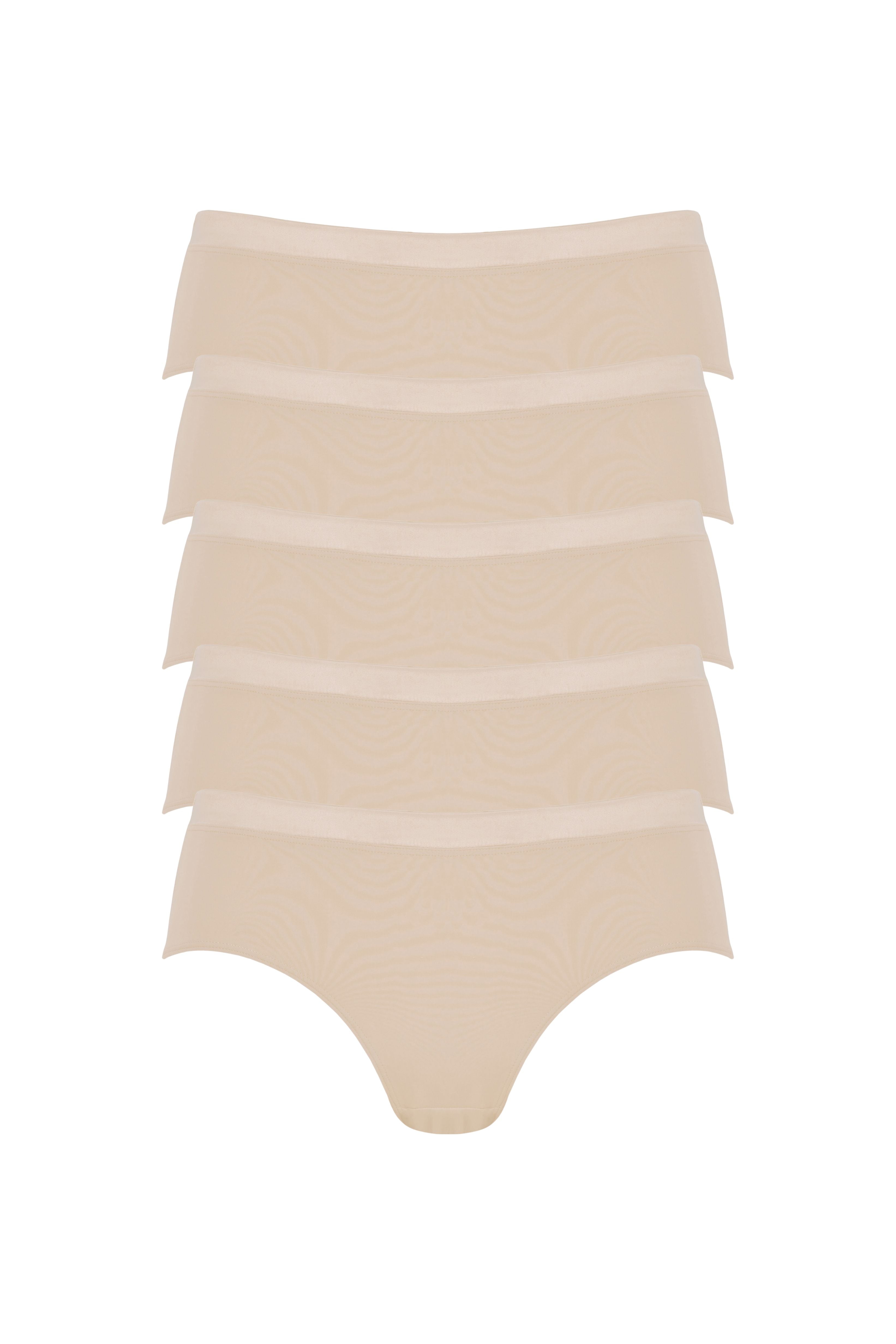 Softer Slip mit Glanzband Set - Light Beige