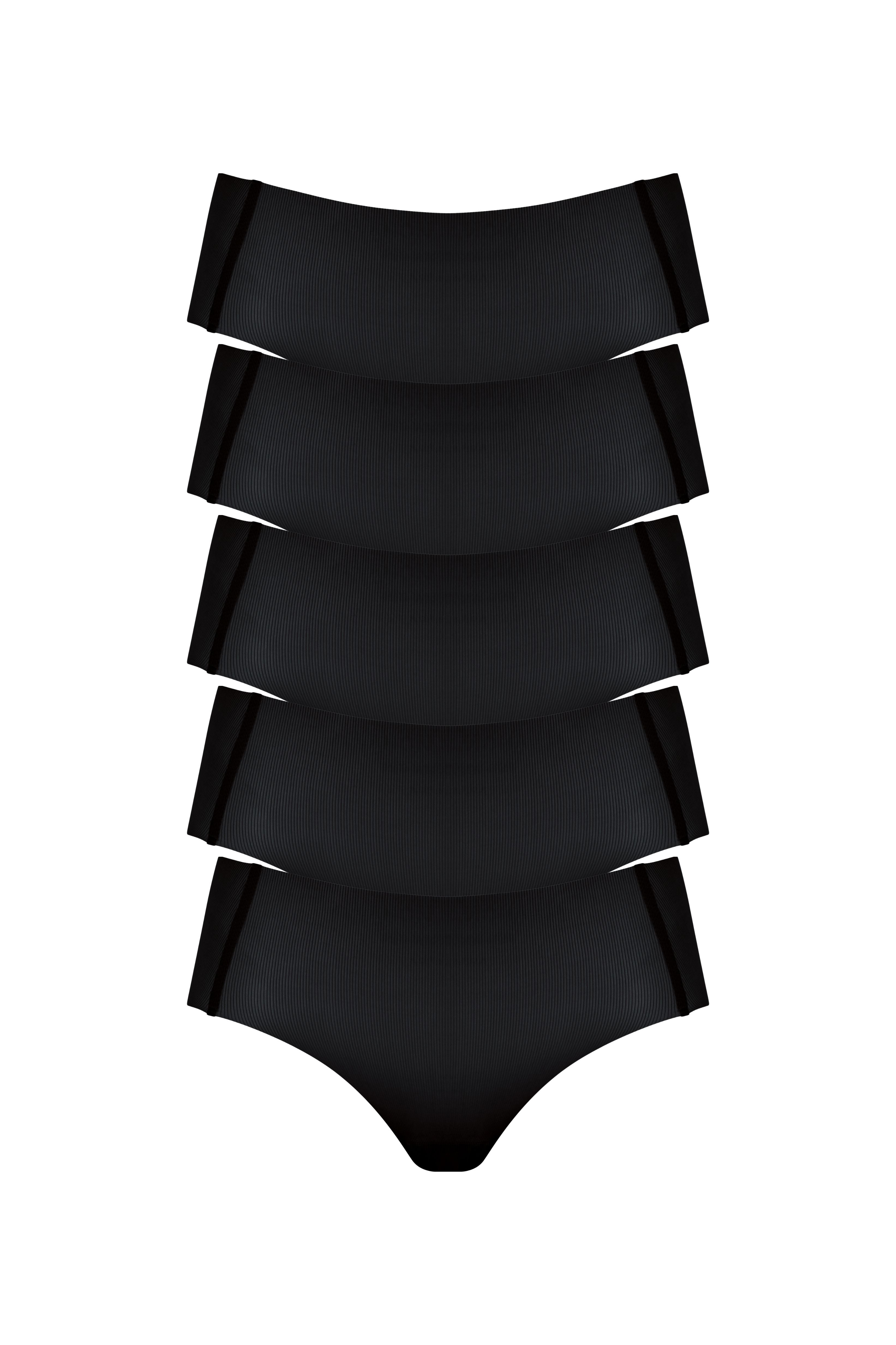 One Size Panty Set - Schwarz