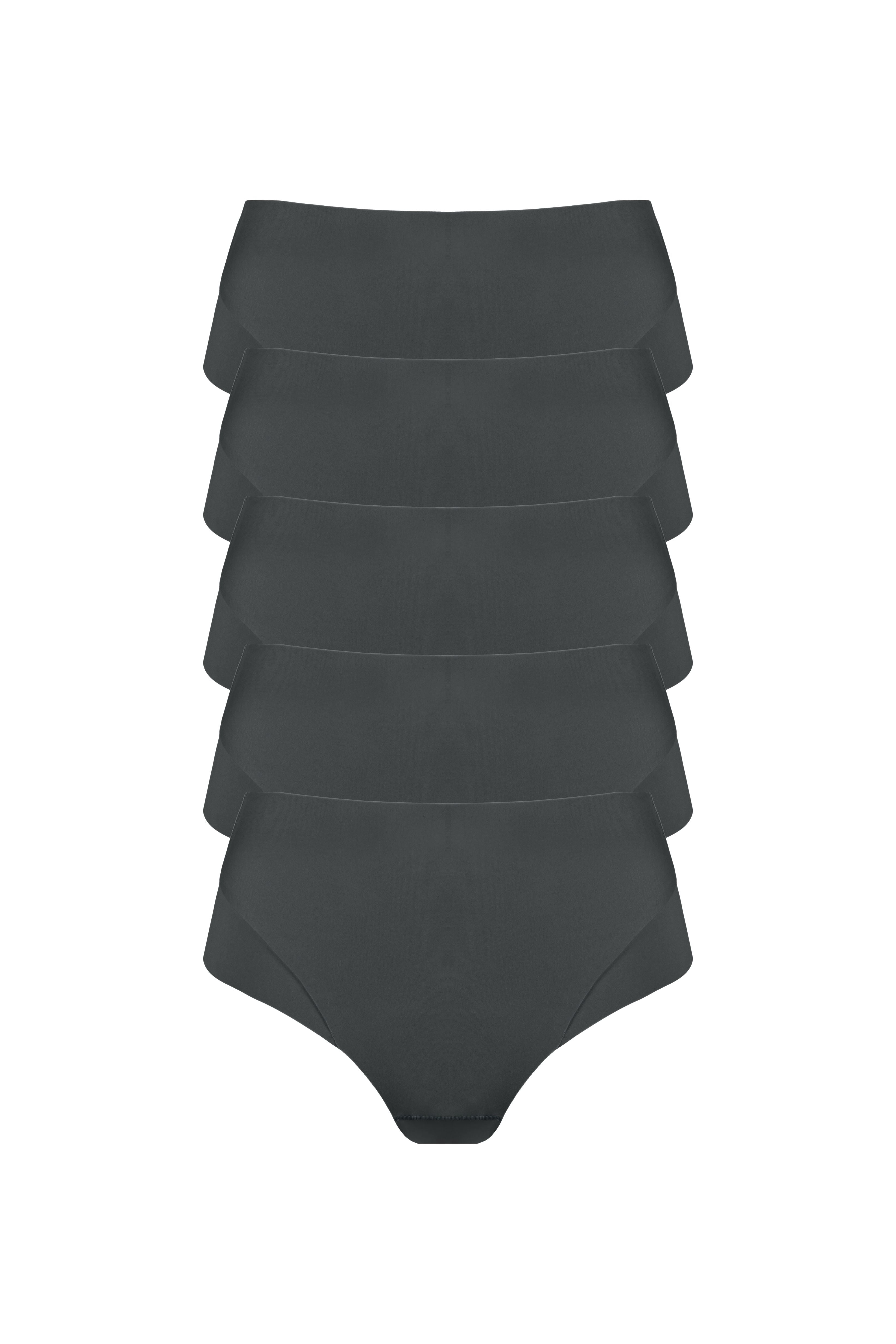 High Waist Slip mit leichtem Shape-Effekt Set - Schwarz