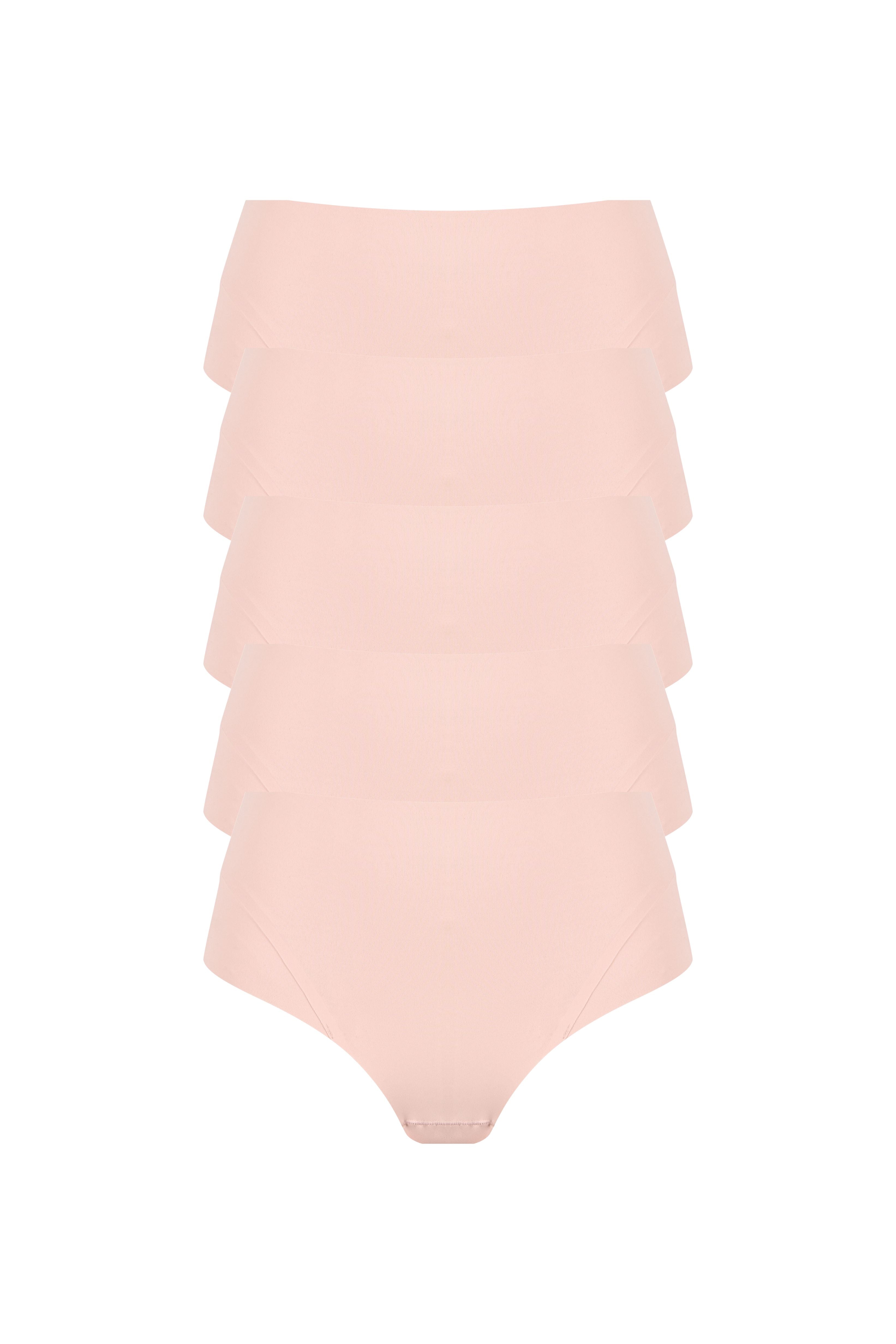 High Waist Brief with a Light Shaping Effect Set - Blush